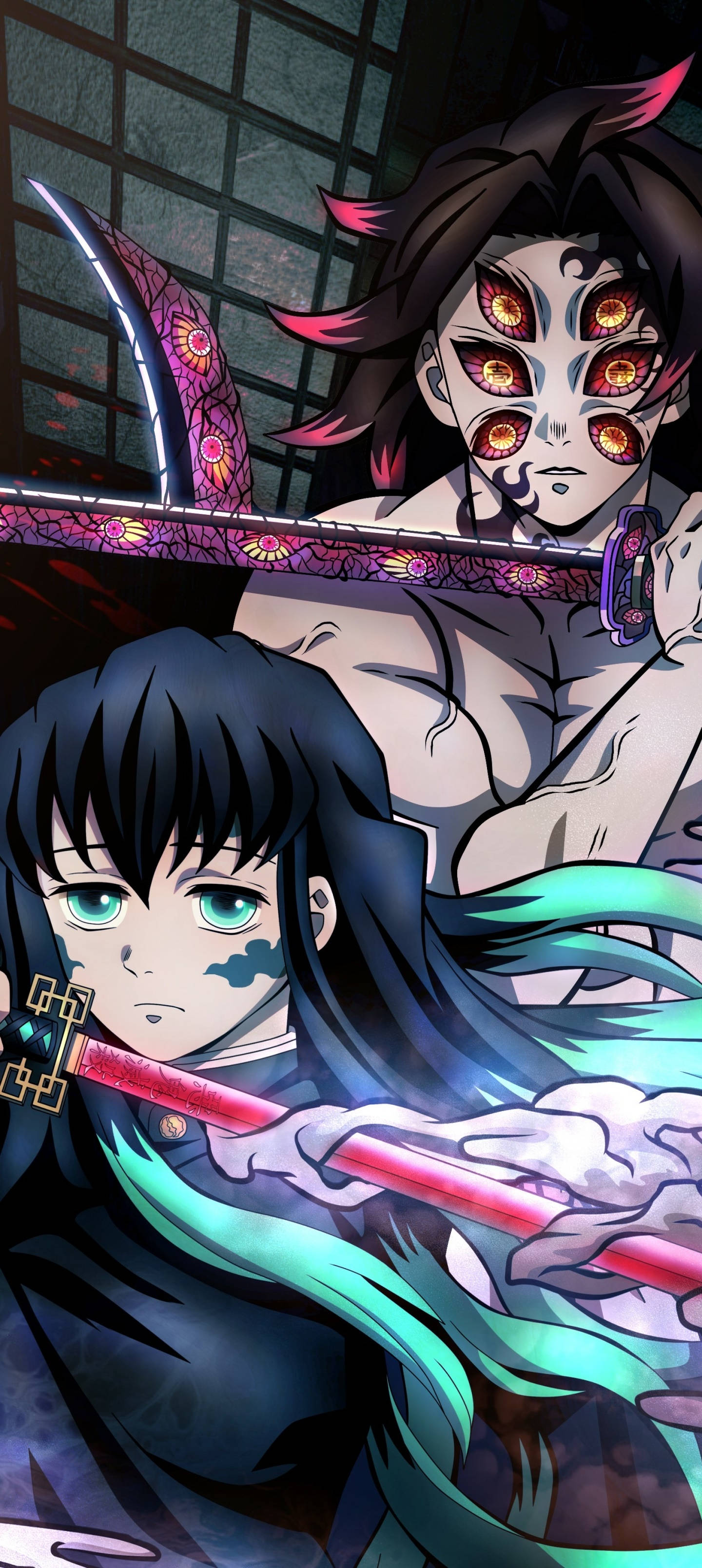 "Kokushibo, armoton ylemmän tason Demon Slayer" Taustakuvat