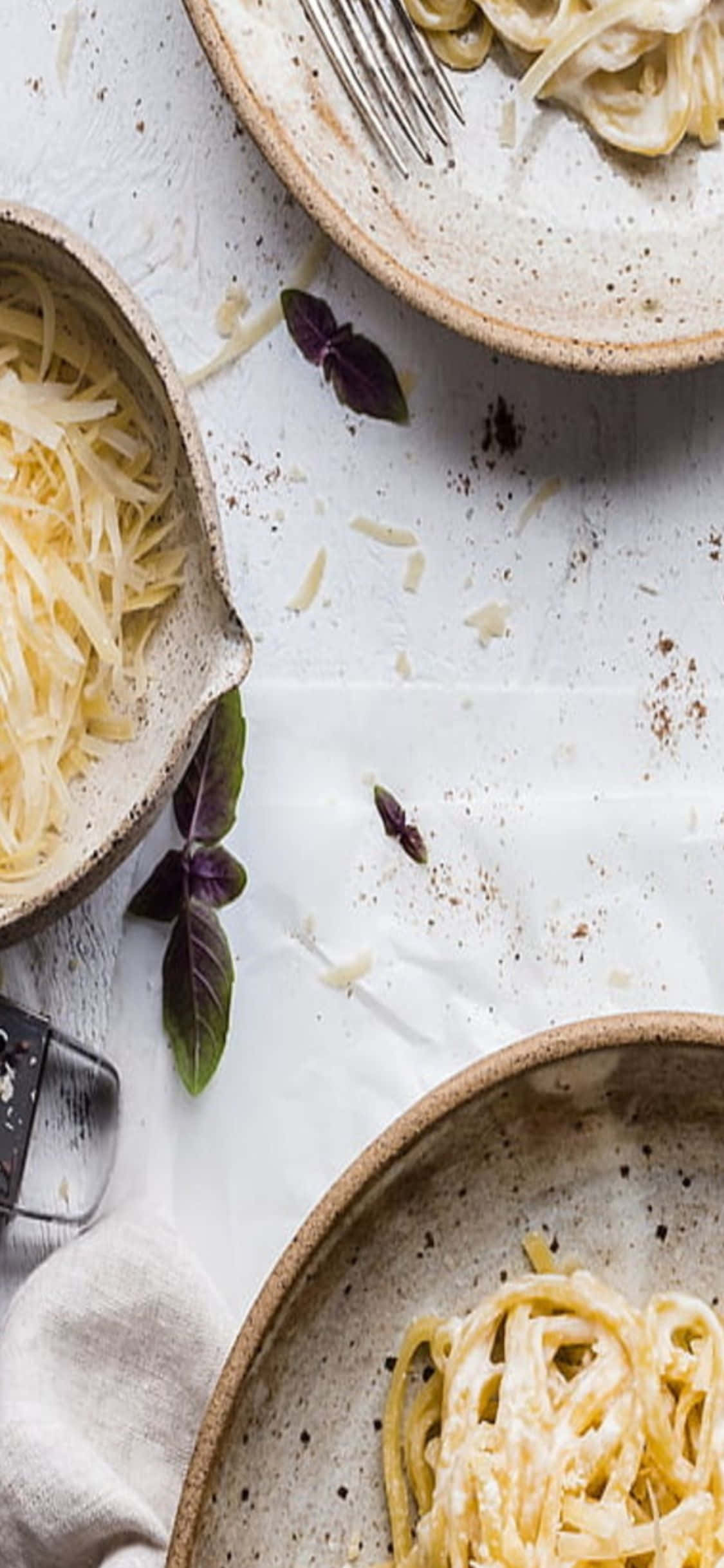 Kolme lautasellista pastaa – iPhone X Pasta Taustakuva Taustakuvat