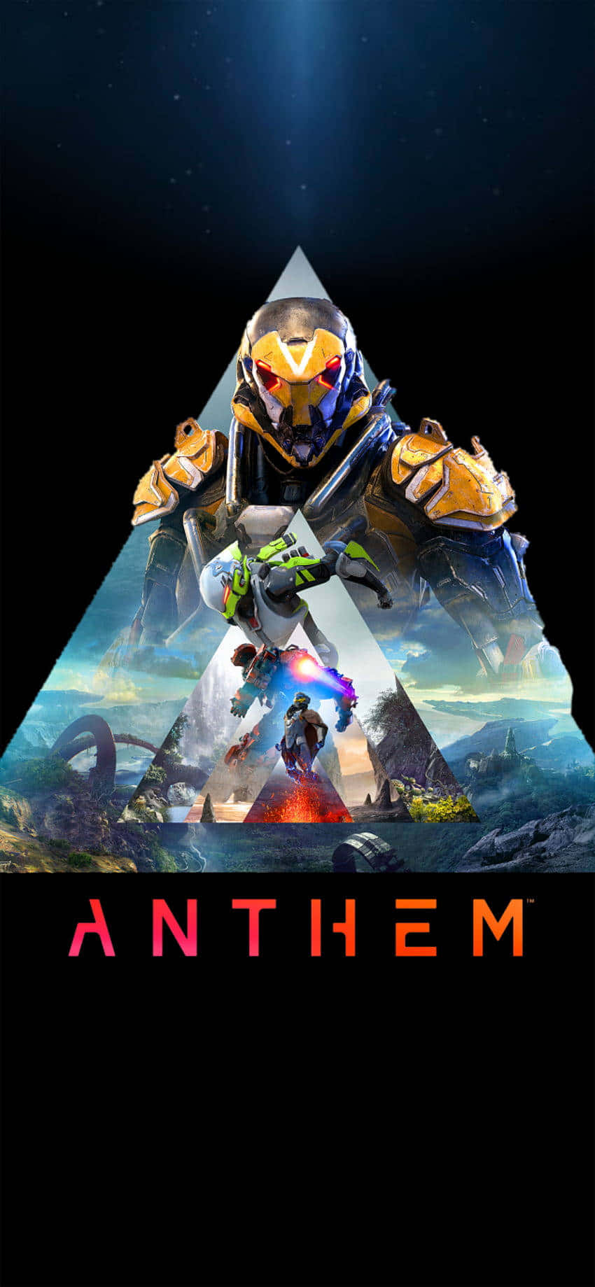 Kolmiokonseptijuliste Pixel 3 Anthem -tausta Taustakuvat