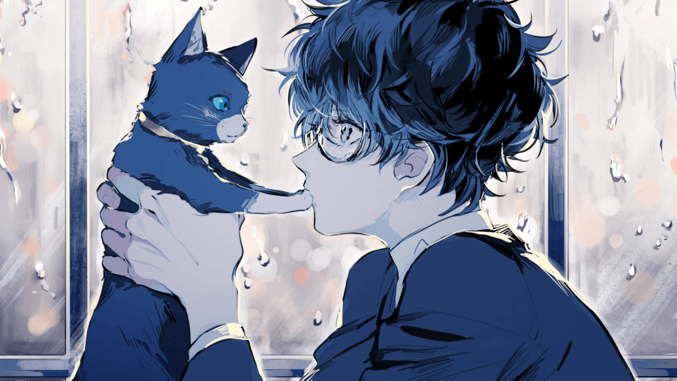 Komea animepoika Akira Kissa Taustakuvat