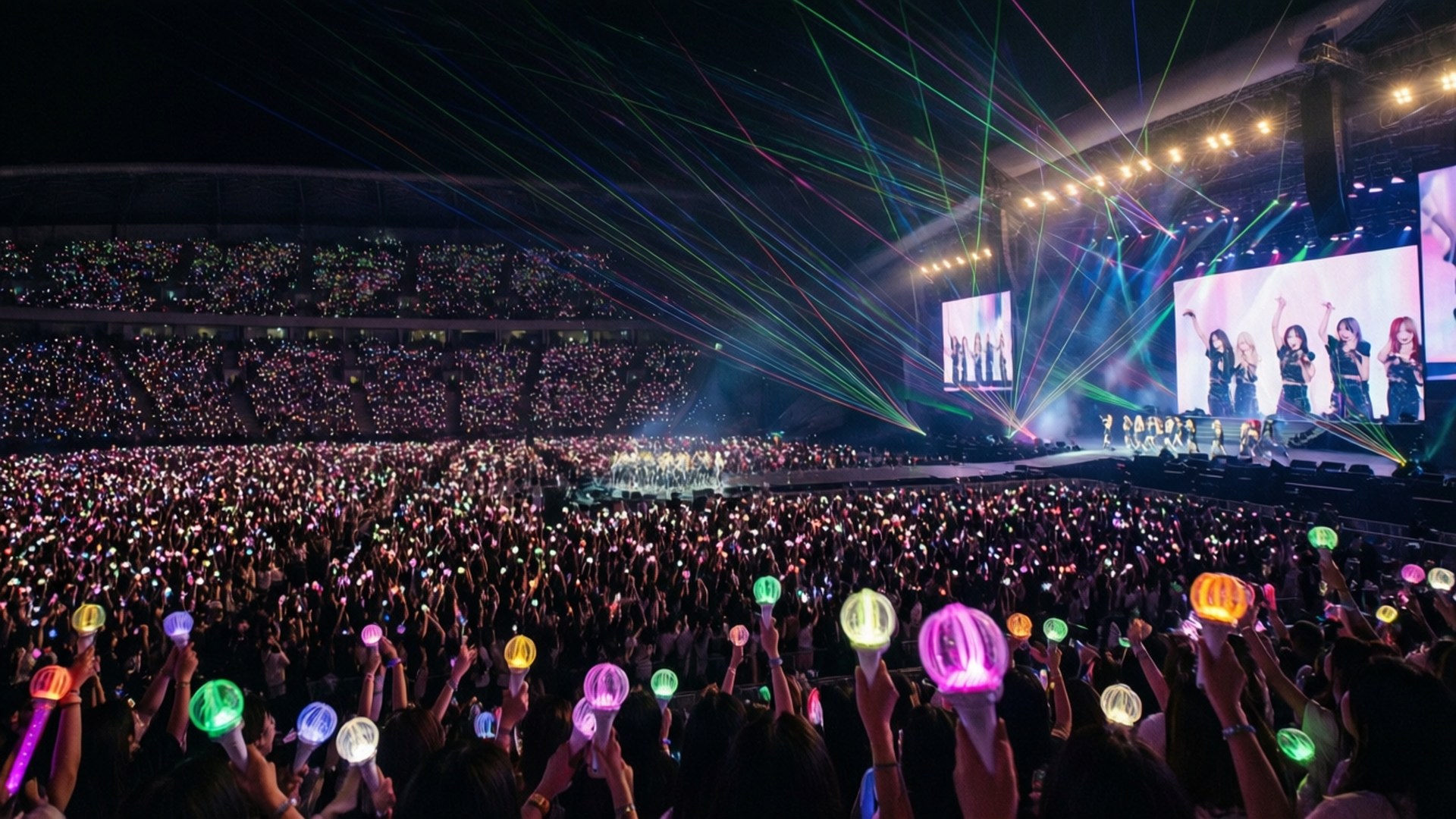 Kpop-konsertin valotikkameri Taustakuvat