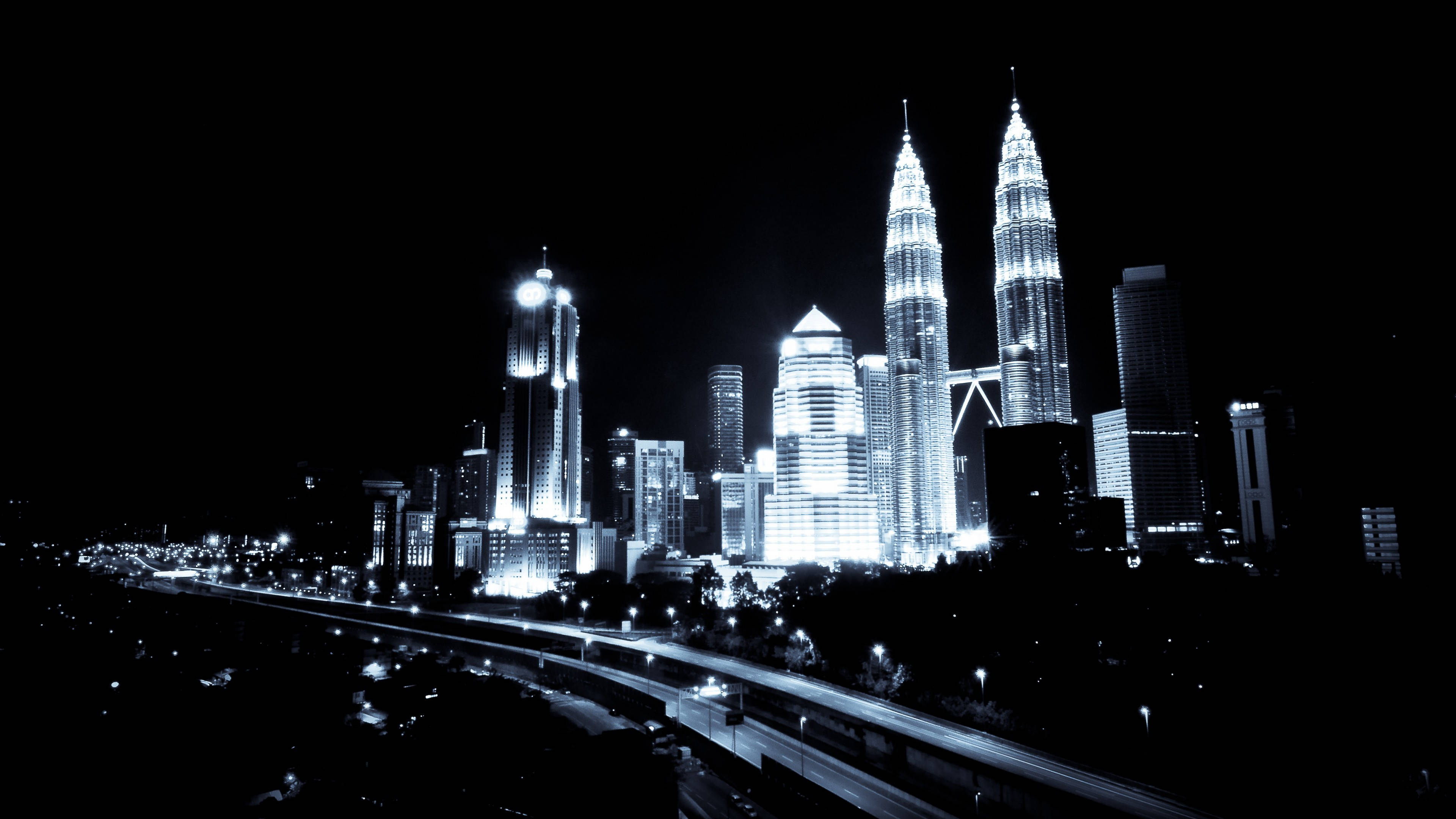 Kuala Lumpur pimeä kaupunki Taustakuvat