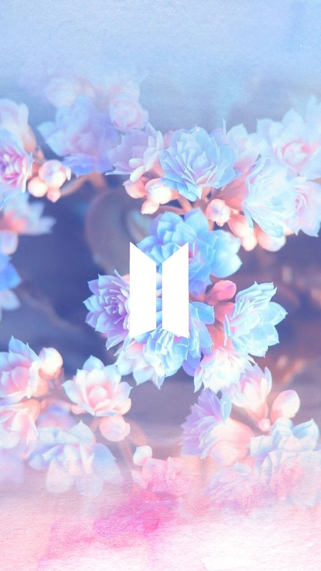 Kukkiva BTS-logo taustakuva
