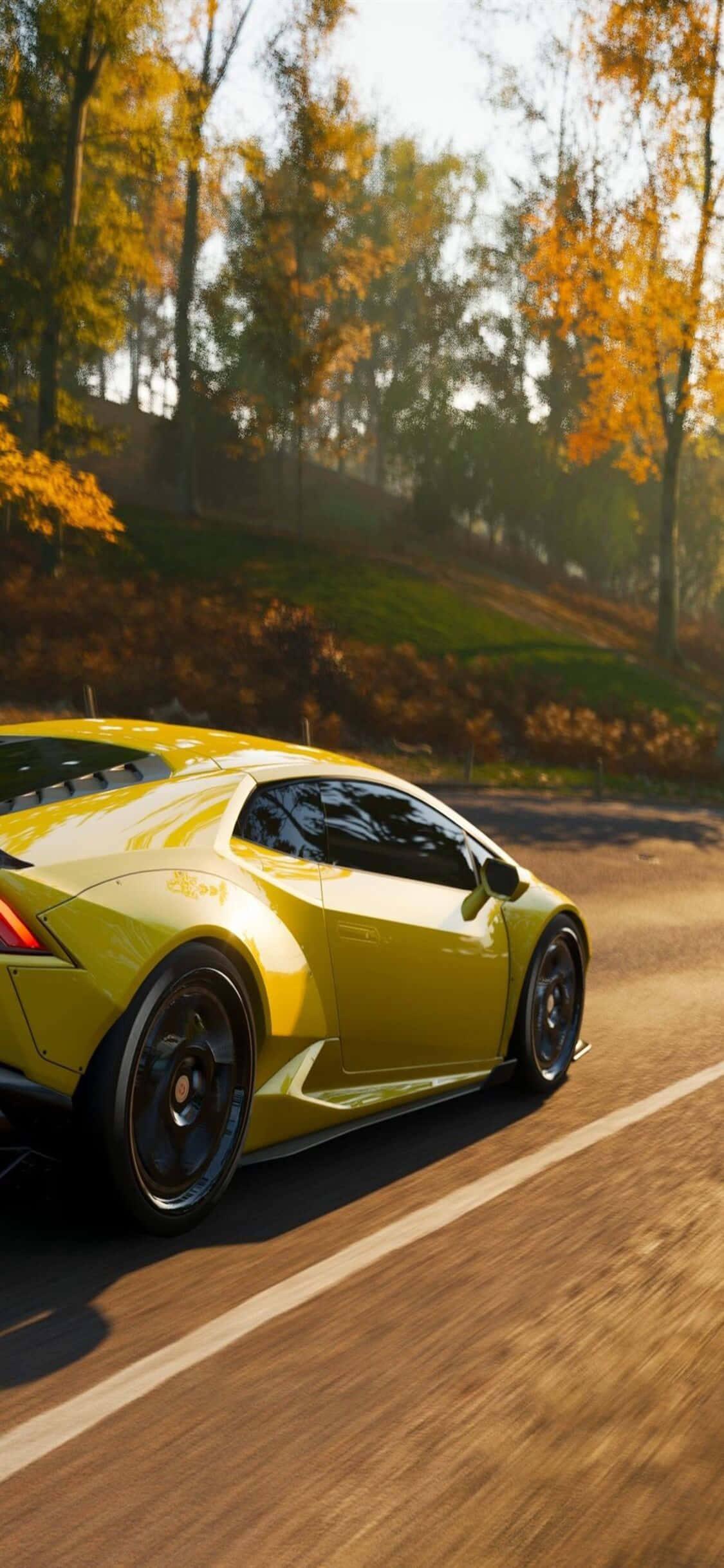 Kultainen Lamborghini Huracan iPhone X Forza Motorsport 7 -taustakuva Taustakuvat