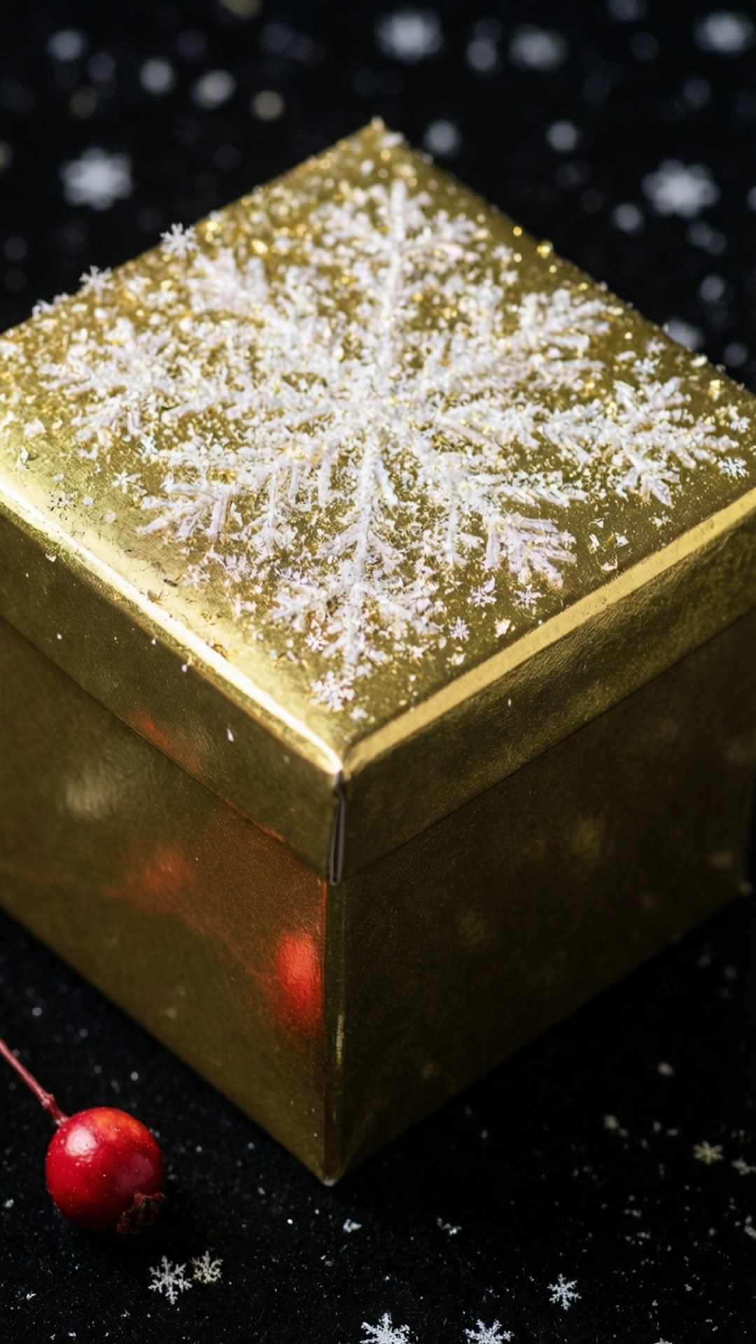 Kultainen metallinhohtoinen lahja Taustakuvat