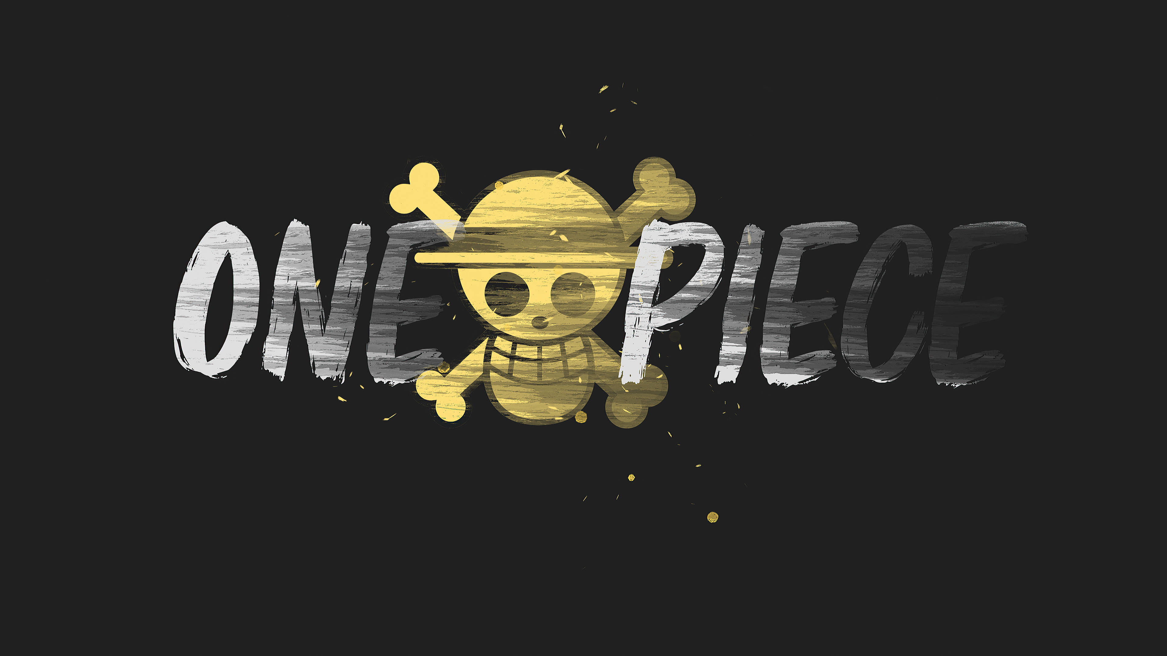 Kultainen pääkallo One Piece -työpöytä Taustakuvat