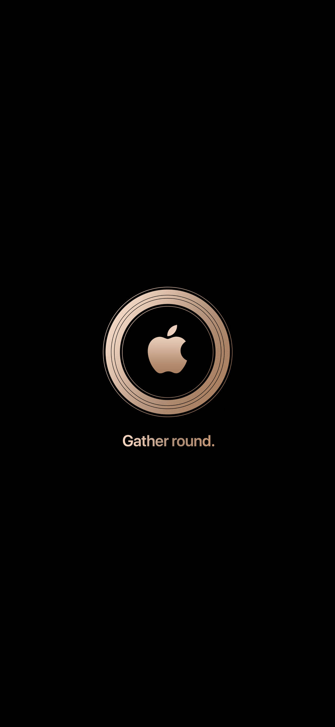 Kultainen Ympyrä Apple Logo iPhone Taustakuvat