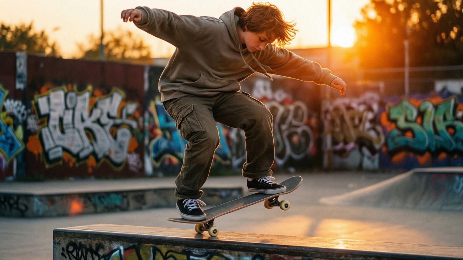 Kultaisen tunnin kickflip Taustakuvat