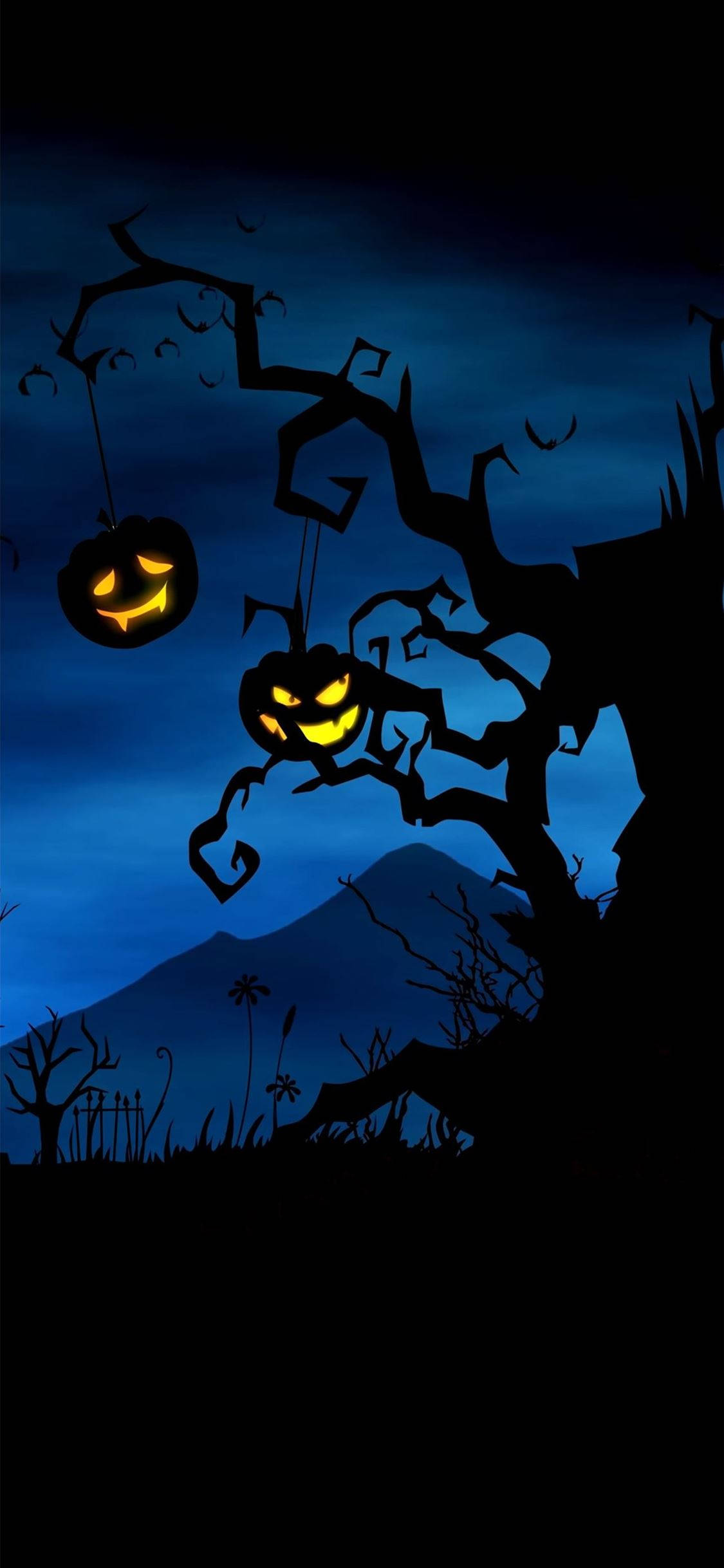 Kummitusmetsä Halloween iPhone Taustakuvat