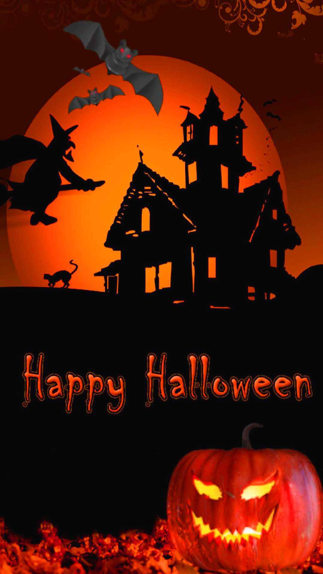 Kummitustalo Halloween iPhone Taustakuvat