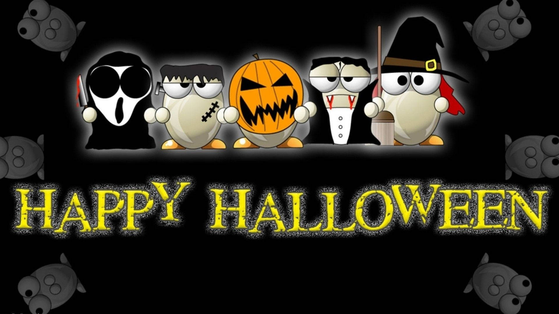 Kuuluisia sarjakuvahahmoja Halloweenina Taustakuvat