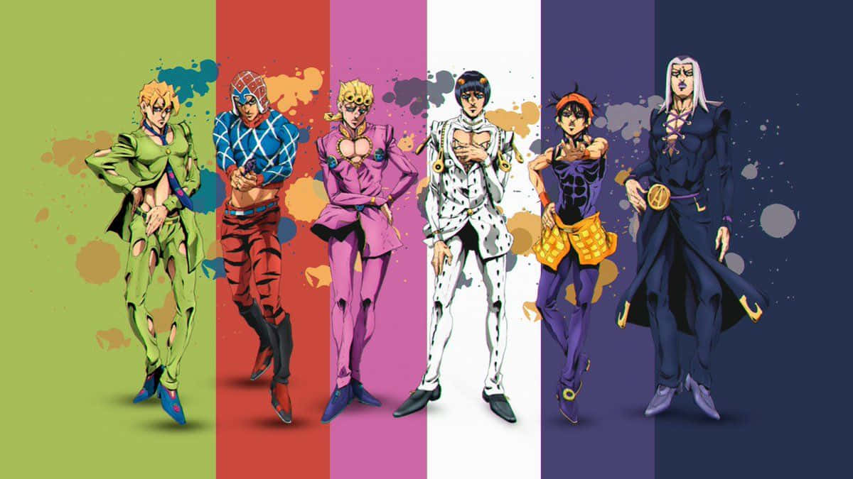 Kuusi kultaista tuulta Jojo-mangassa Taustakuvat