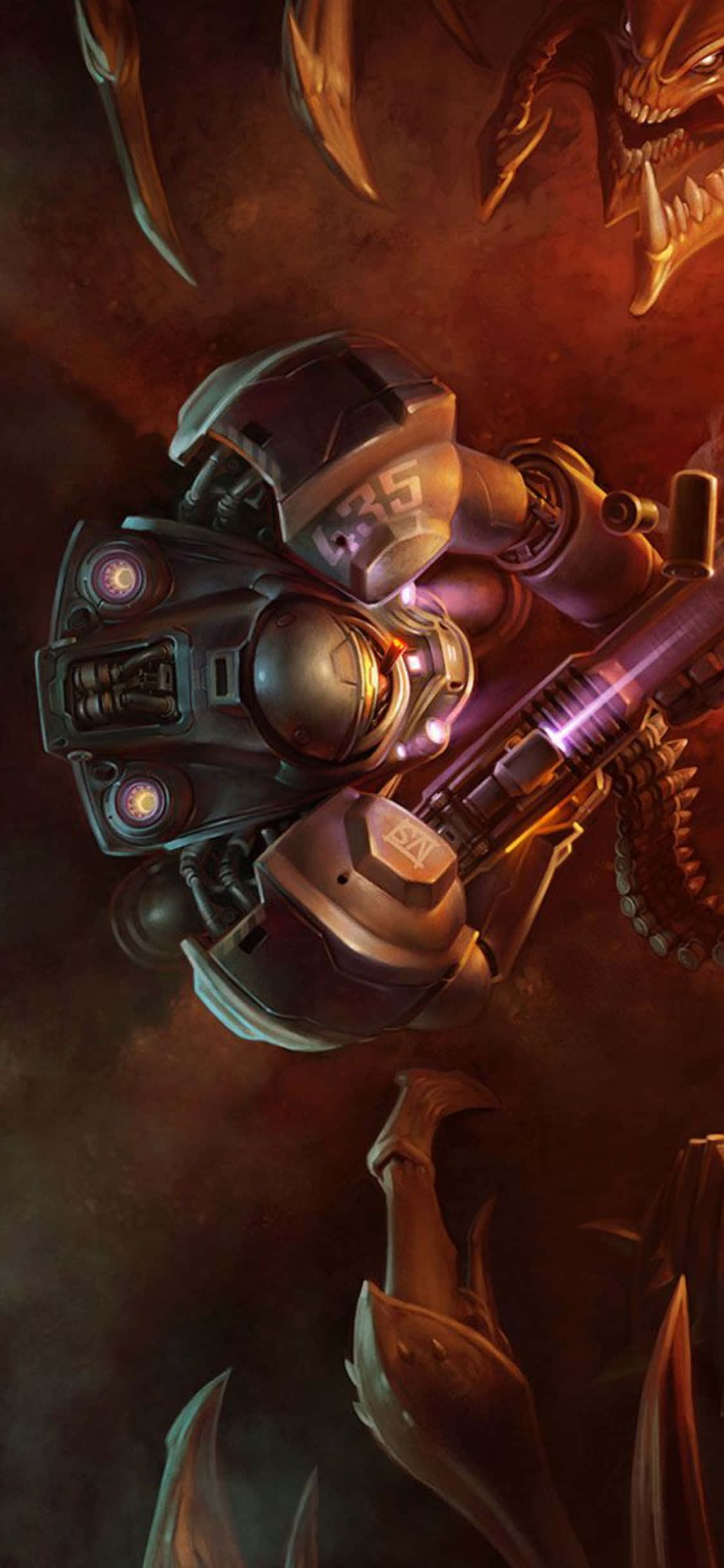 Kuva erittäin kehutusta Starcraft II -pelistä iPhone X:llä. Taustakuvat