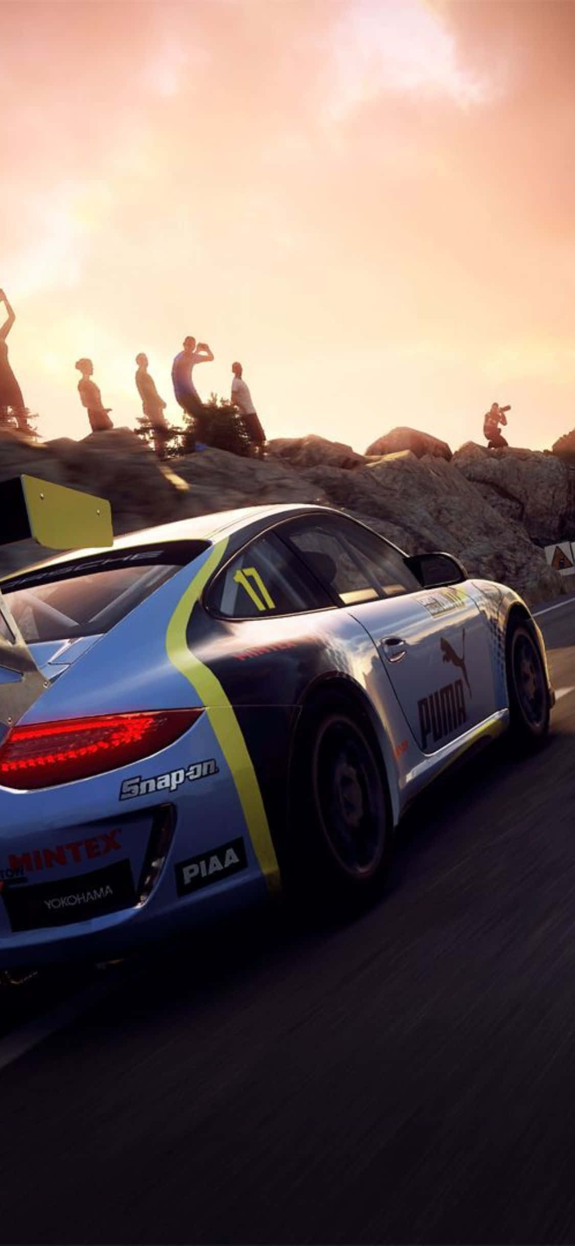 Kuva Kuljettajat valloittamassa mutkikkaita polkuja Dirt Rally -kilpailussa Taustakuvat