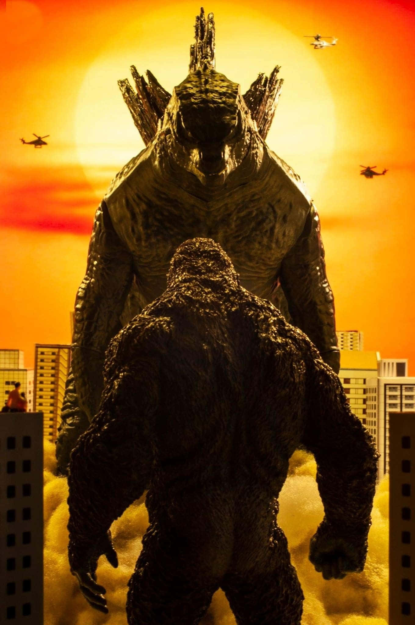 Kuvateksti: Eeppinen kohtaaminen - Godzilla vastaan Kong Taustakuvat