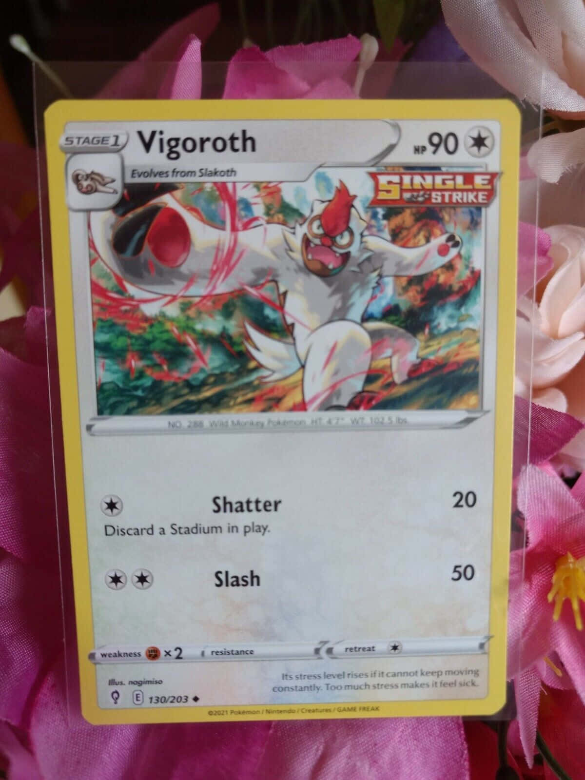 Kuvateksti: Intensiivistä toimintaa Vigoroth-pokémonkortin kanssa Taustakuvat