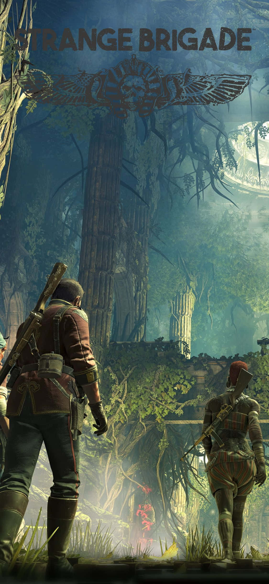 Kuvateksti: Poikkeuksellinen Strange Brigade -pelitaustakuva iPhone X:lle Taustakuvat