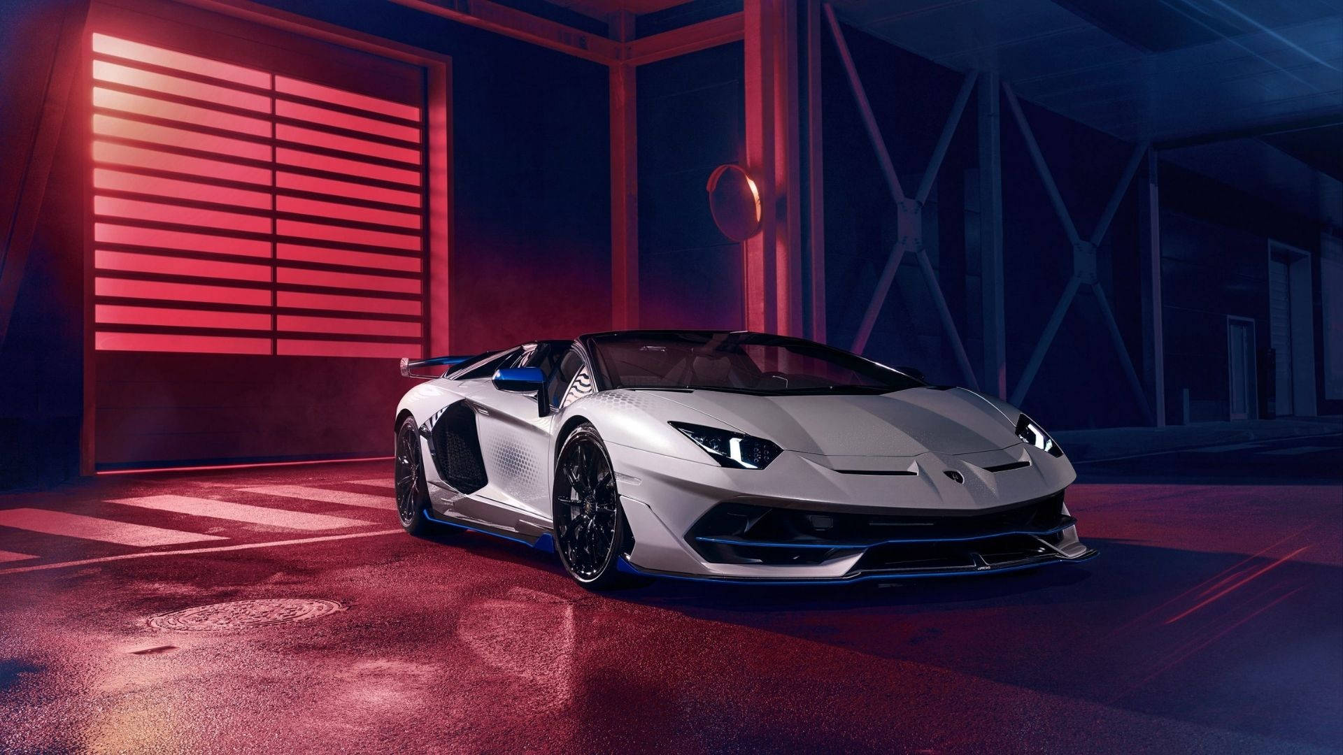 Kuvateksti: Upea Lamborghini Aventador SVJ Xago keskiyön sinisenä Taustakuvat