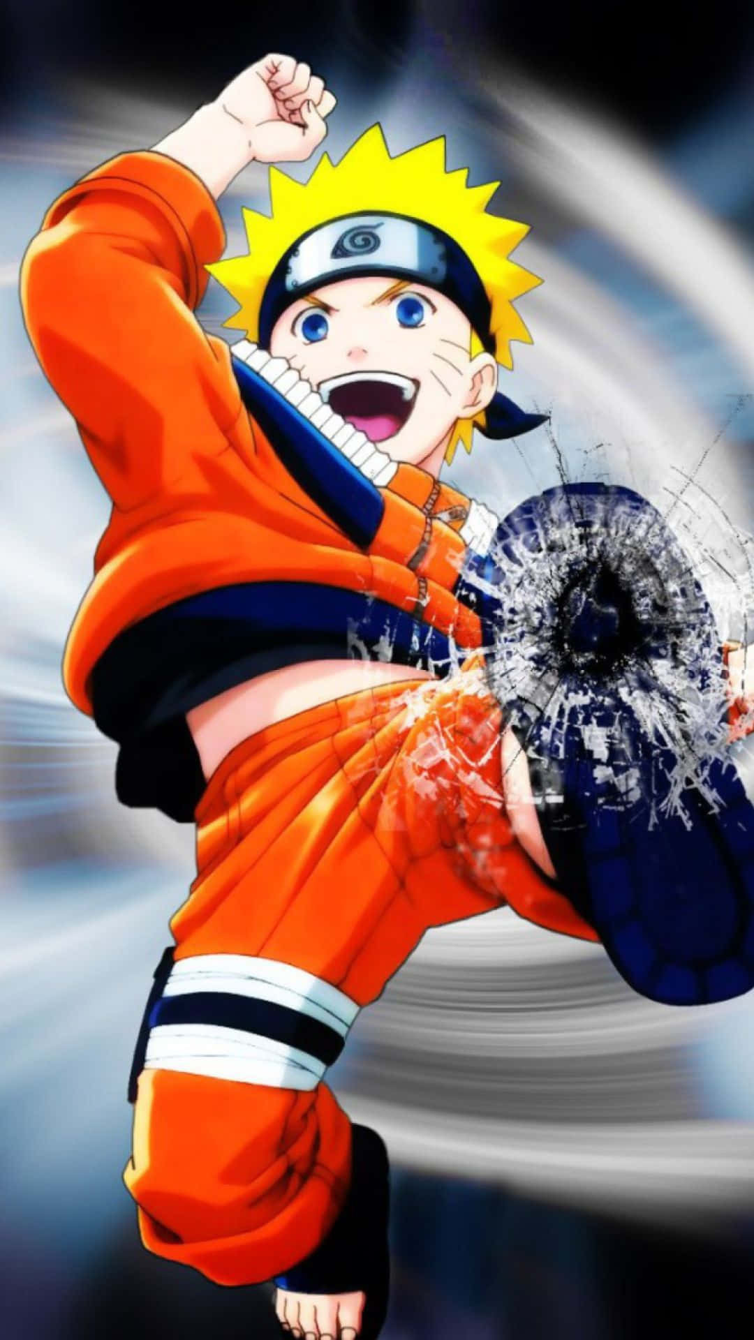 Kuvateksti: Vapauta Yhdeksänhäntäisen voima - Naruto Uzumaki puhelimen taustakuva Taustakuvat