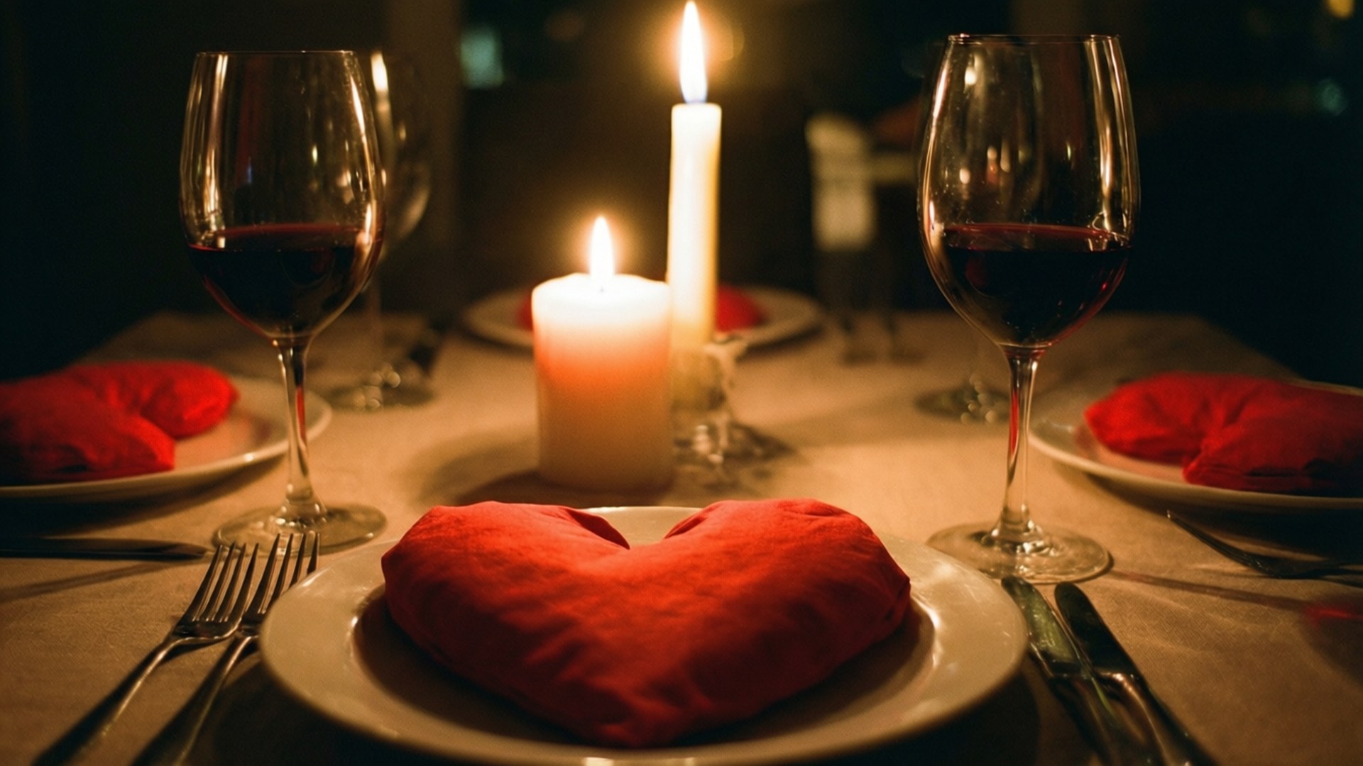 Kynttiläillallisen romantiikkaa Taustakuvat