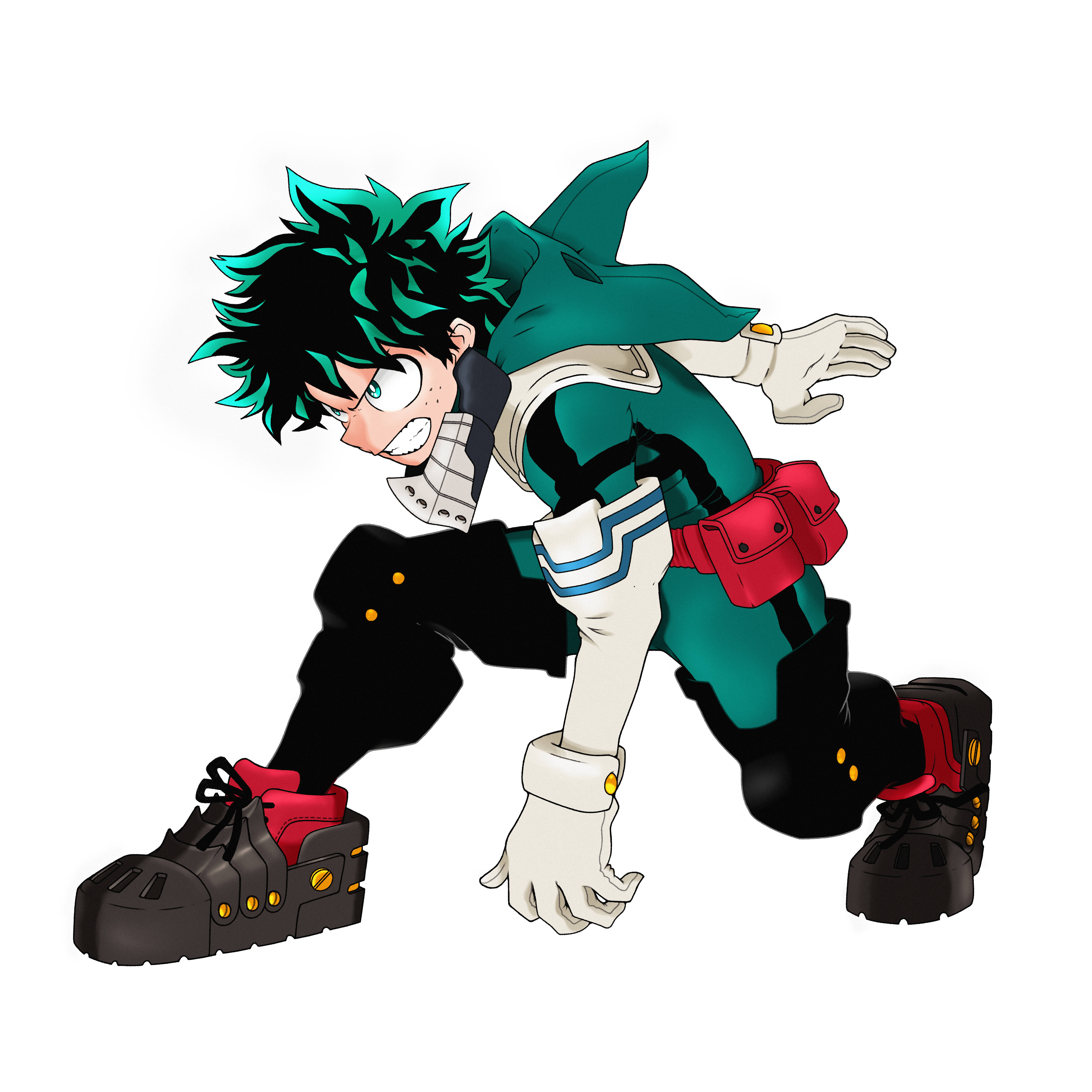 Kyyristyvä Izuku Midoriya 4K Taustakuvat
