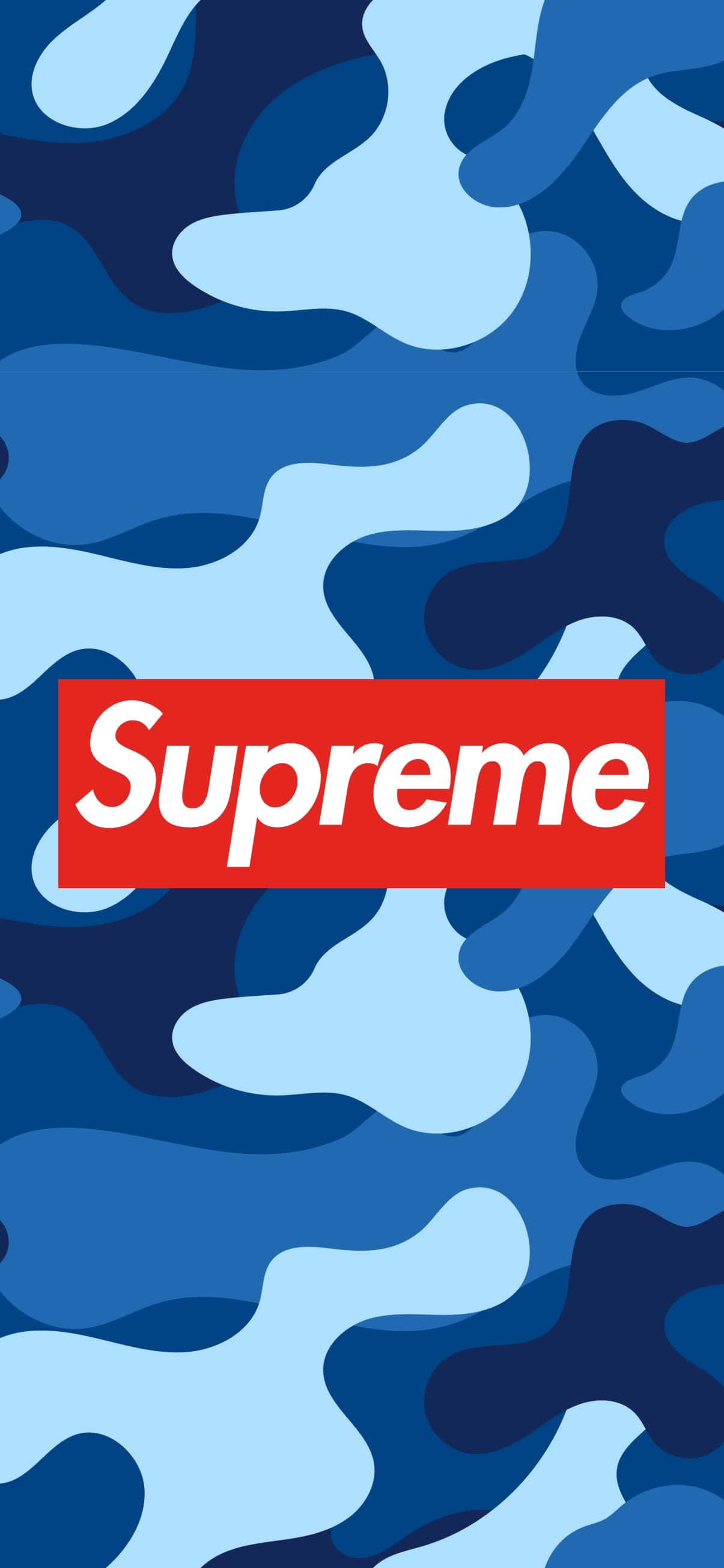 Lähikuva tyylikkäästä sinisestä BAPE Camo -kuviosta. Taustakuvat
