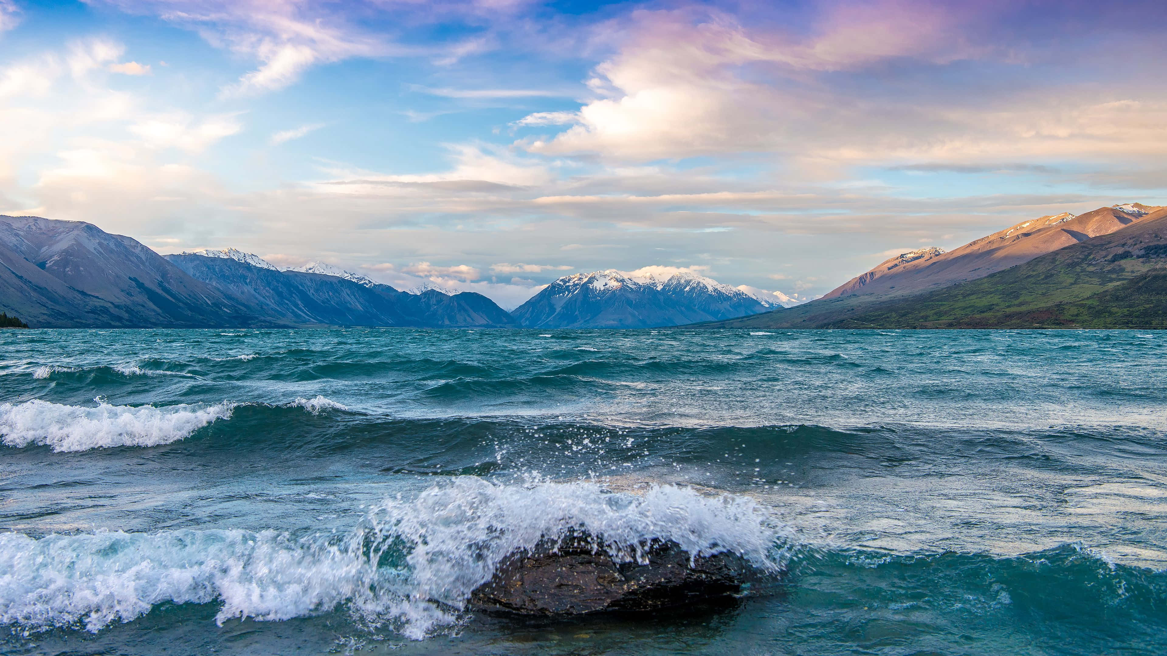 Lake Ohau Uusi-Seelanti Valtameri 4K iPad Taustakuvat