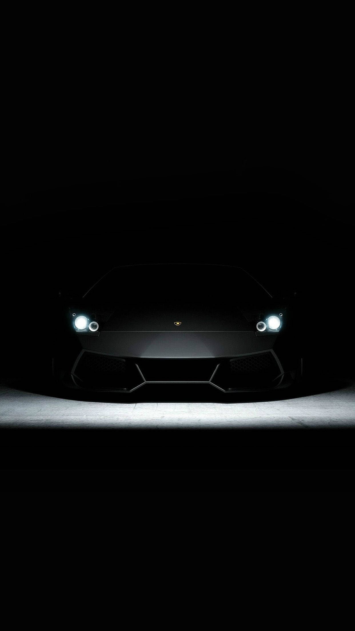 Lamborghini iPhone Musta Estetiikka Valkoiset Ajovalot Taustakuvat
