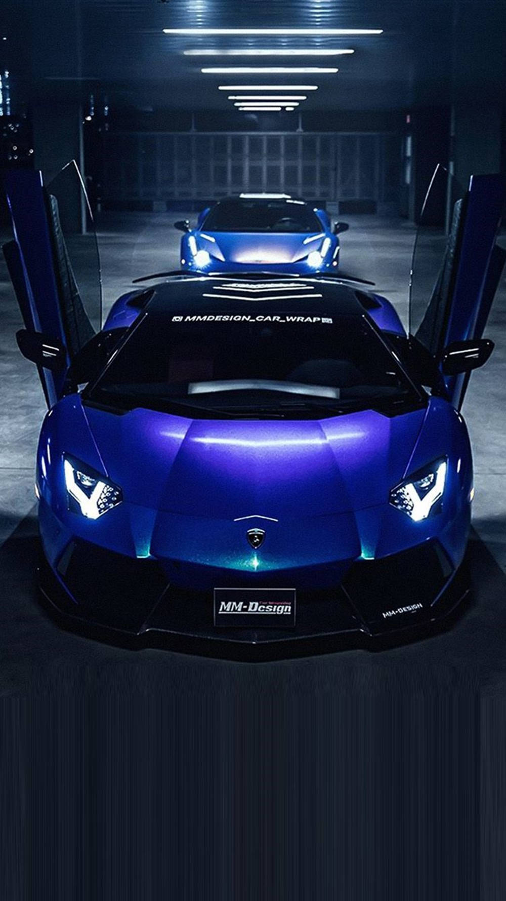 Lamborghini iPhone sininen esteettiset autot Taustakuvat