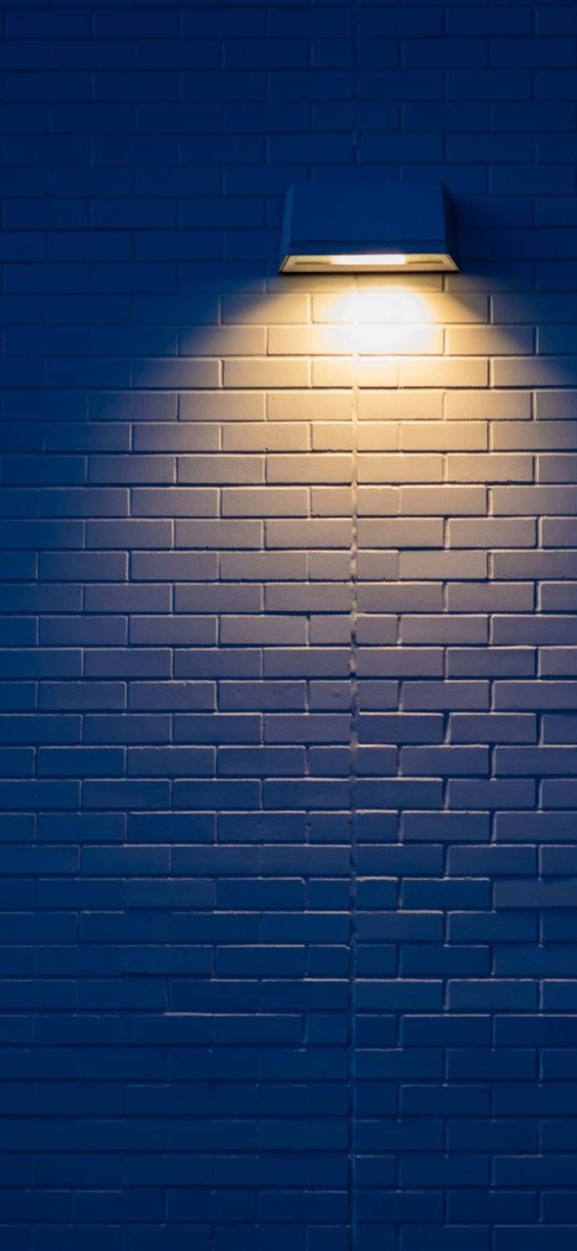 Lamppu Tiiliseinällä iPhone X Minimalistinen Tausta Taustakuvat