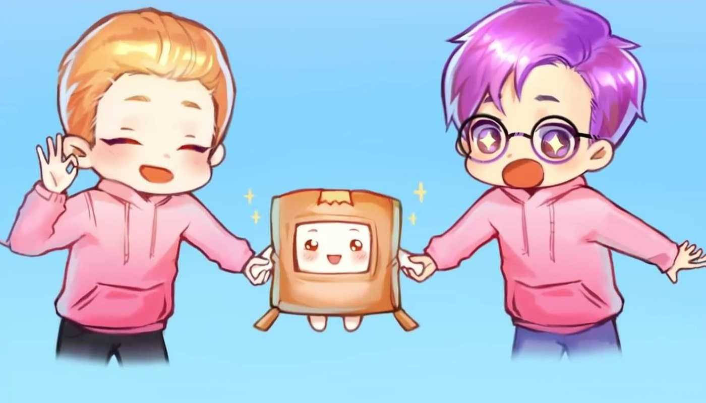 LankyBox Boxy Animoitu Adam ja Justin Taustakuvat