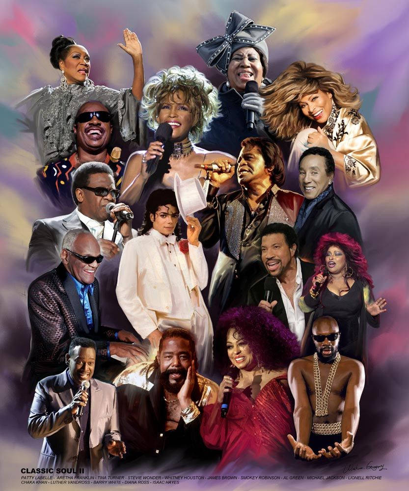 Laulaja Luther Vandross Klassinen Soul-juliste Taustakuvat