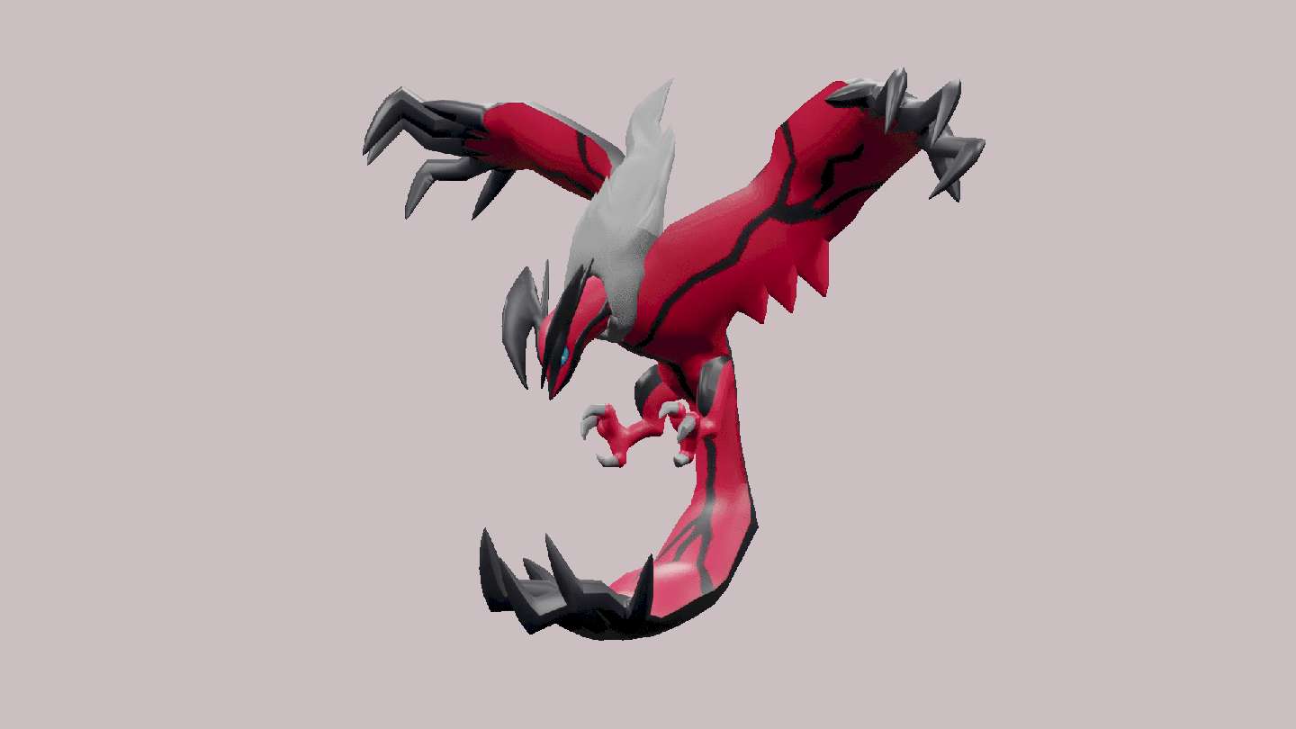 Legendaarinen Pokemon Yveltal valkoisella taustalla Taustakuvat