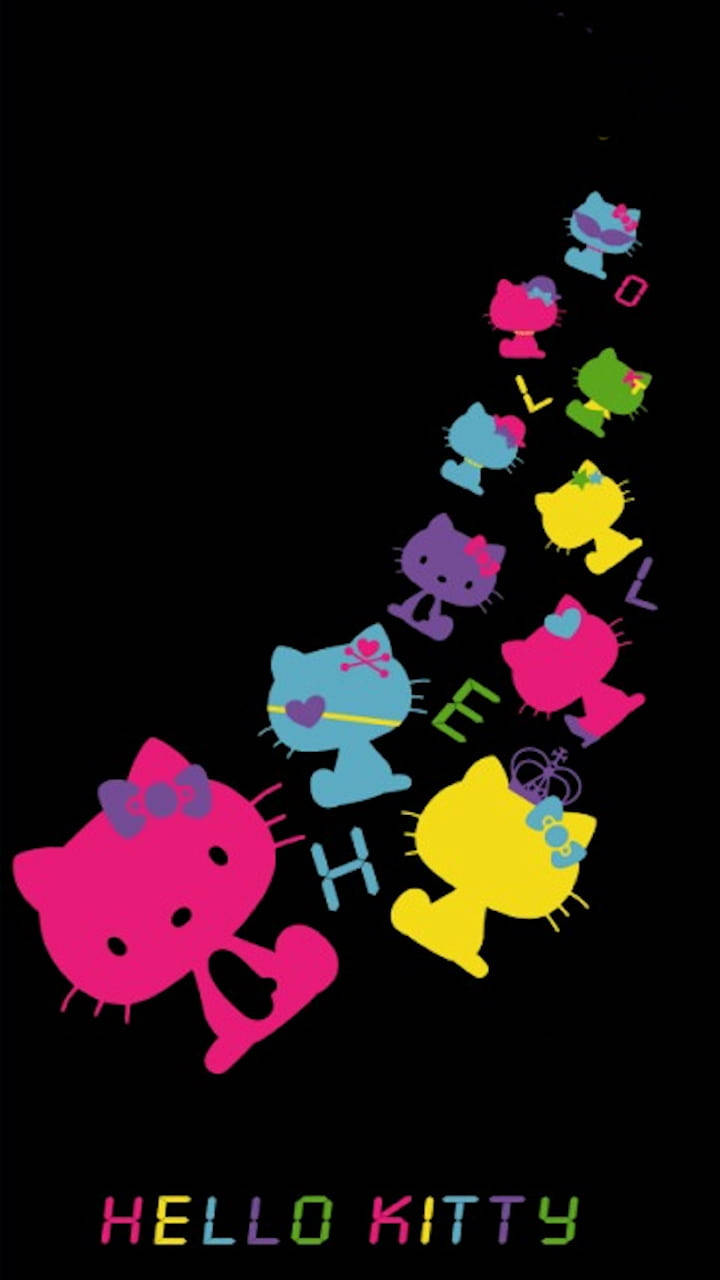 Leikkisä ja salaperäinen musta Hello Kitty Taustakuvat