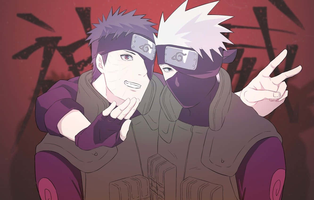 Leikkisä Kakashi ja Obito Taustakuvat
