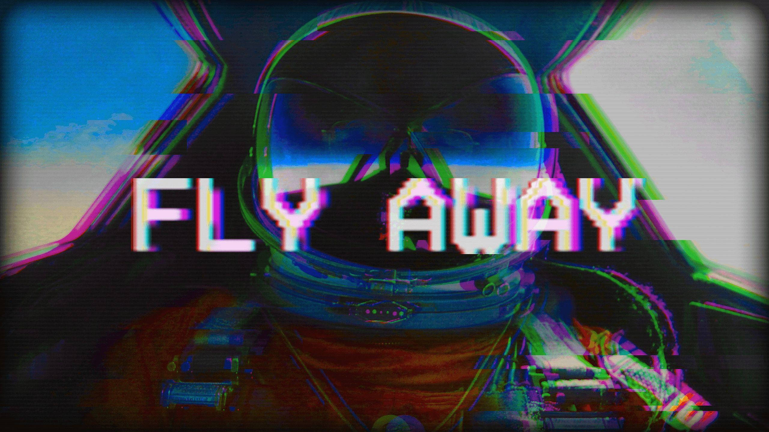 Lennä Pois Astronautti Trippy Estetiikka Taustakuvat