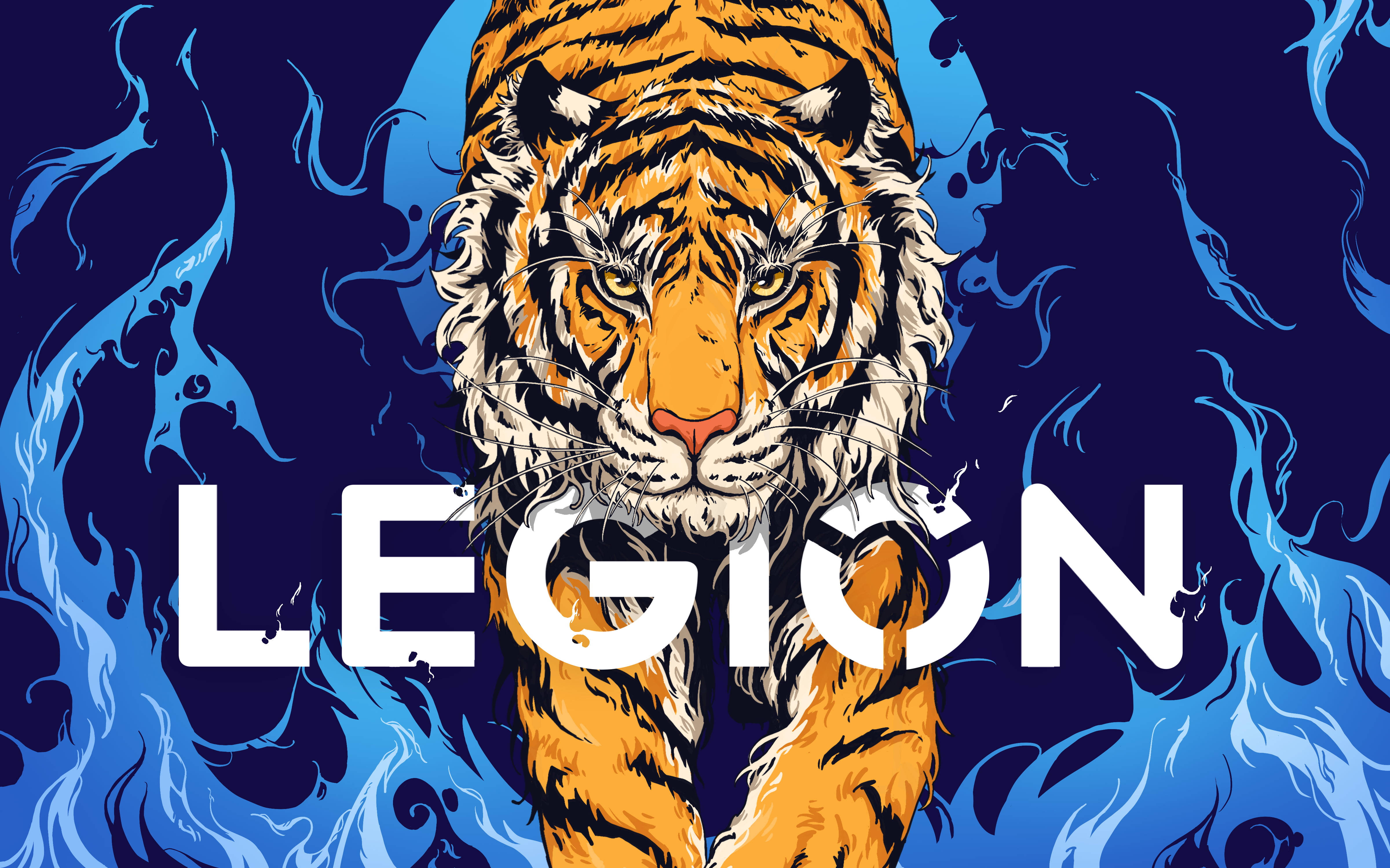 Lenovo Legion -pelikannettava tiikerin kera Taustakuvat
