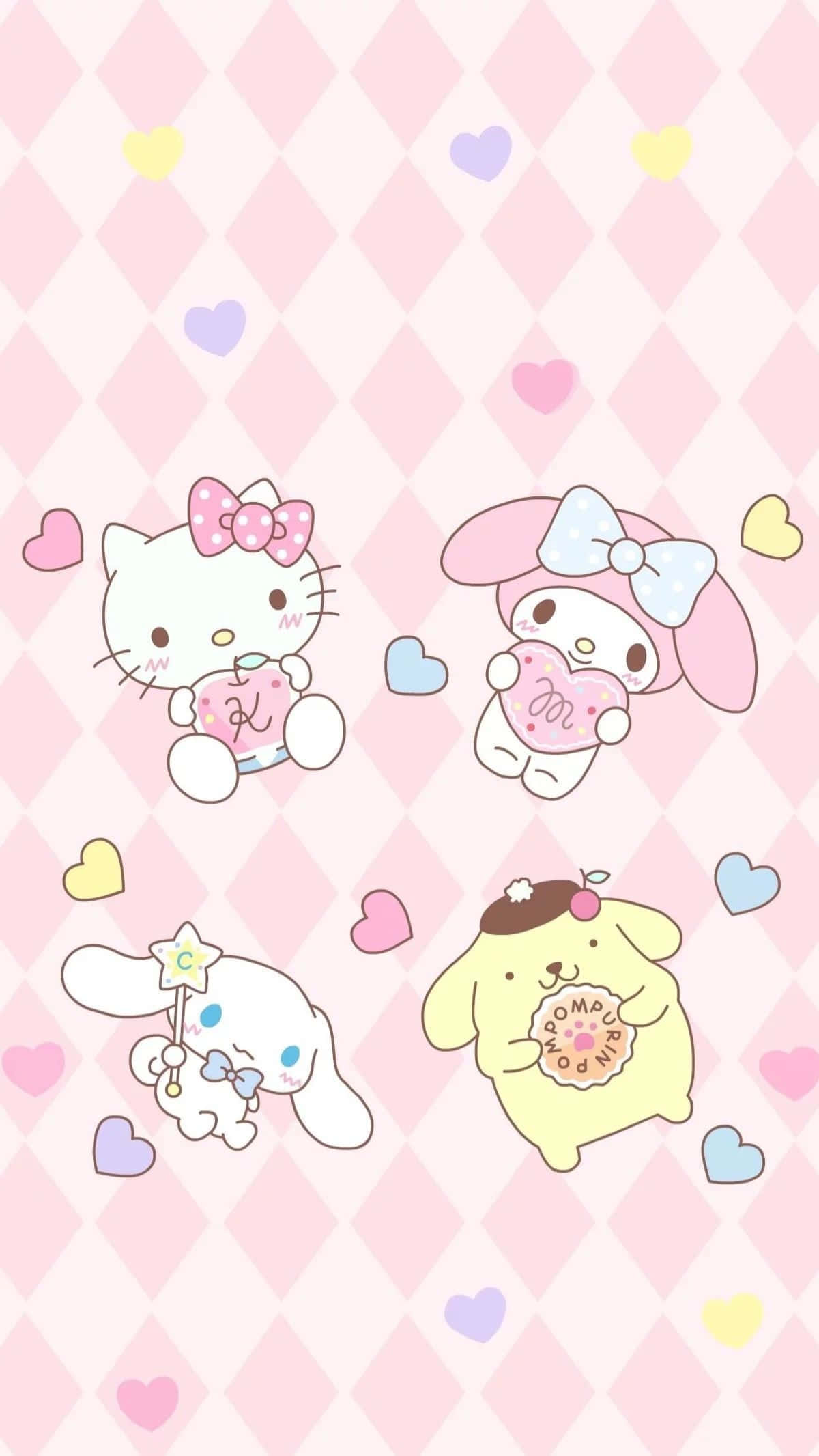 Levitä aurinkoa Kawaii Pinkillä Taustakuvat