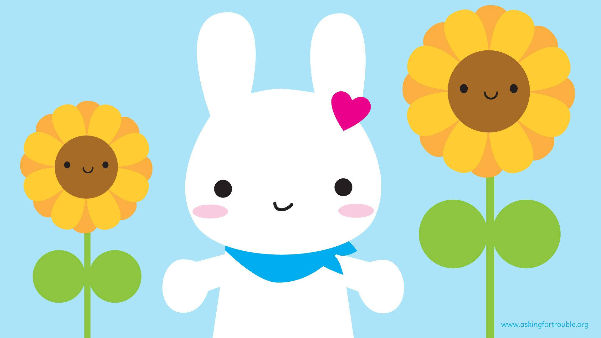 Levitä iloa ja auringonpaistetta kuin tämä kawaii-pupu Taustakuvat