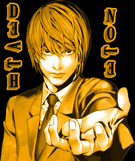 Light Yagami Death Note -animekuva Taustakuvat