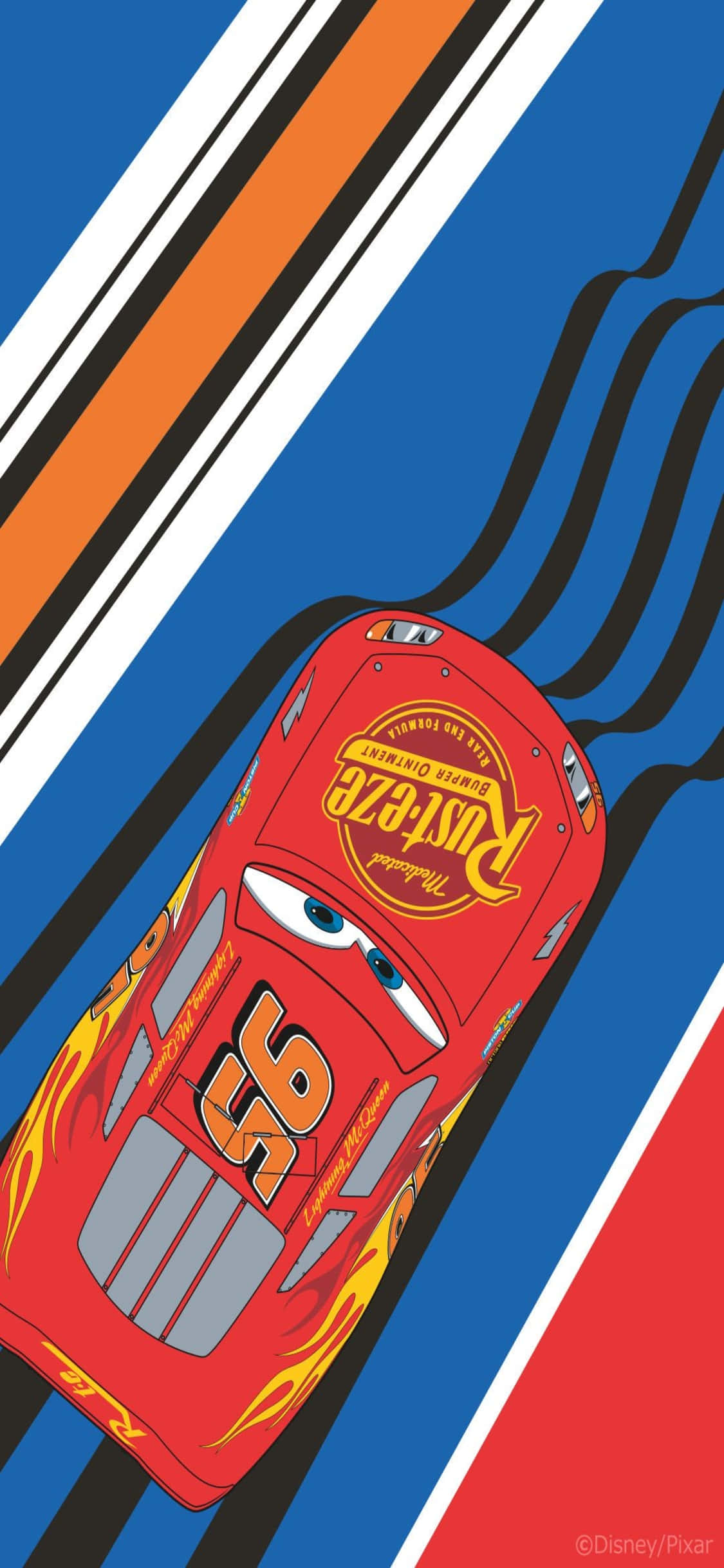Lightning McQueen digitaalinen taideteos iPhone X Cars -tausta Taustakuvat