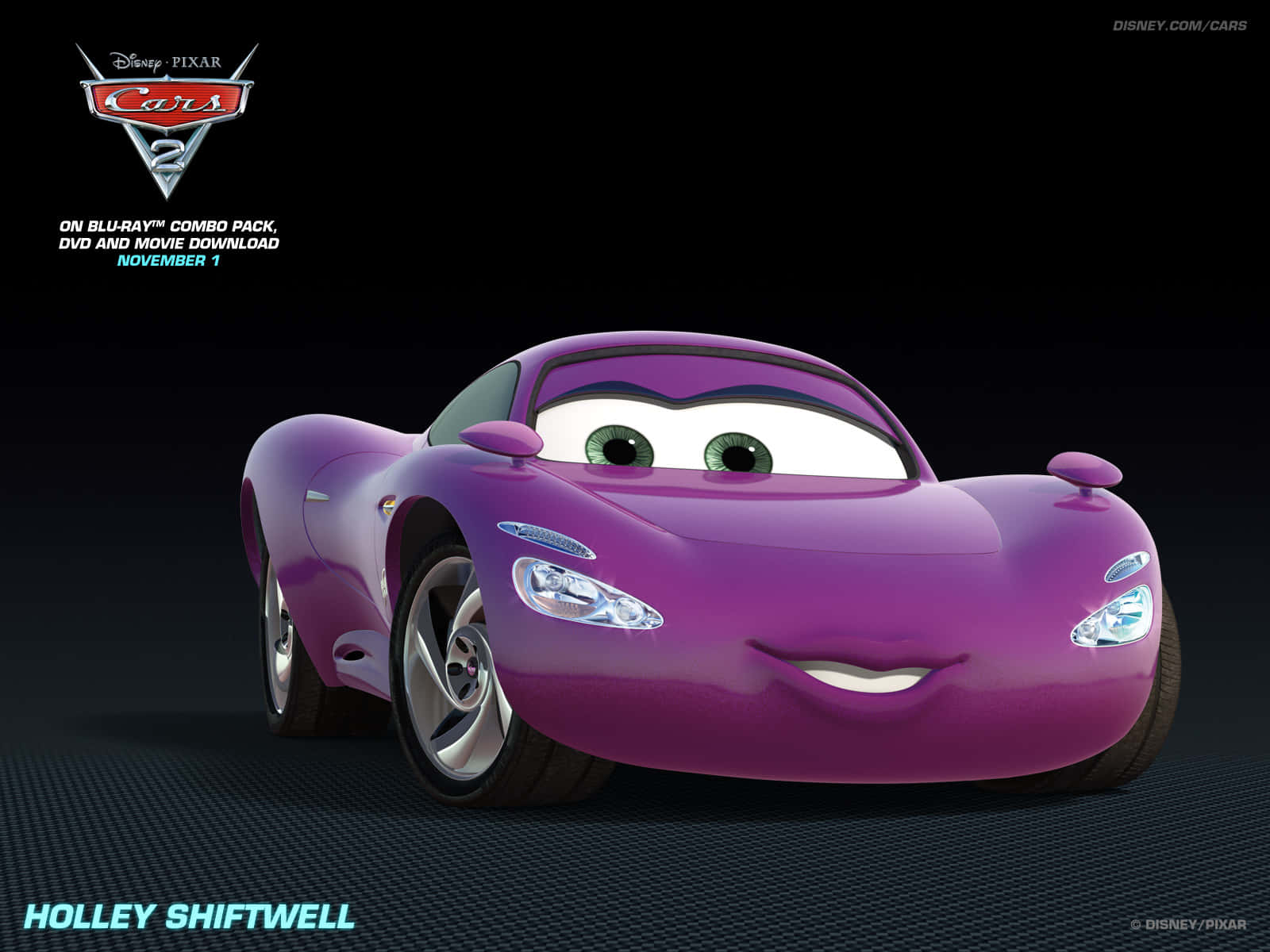 Liity kansainväliseen kilpailuun Salama McQueenin, Materin ja muiden Cars 2 -hahmojen kanssa! Taustakuvat