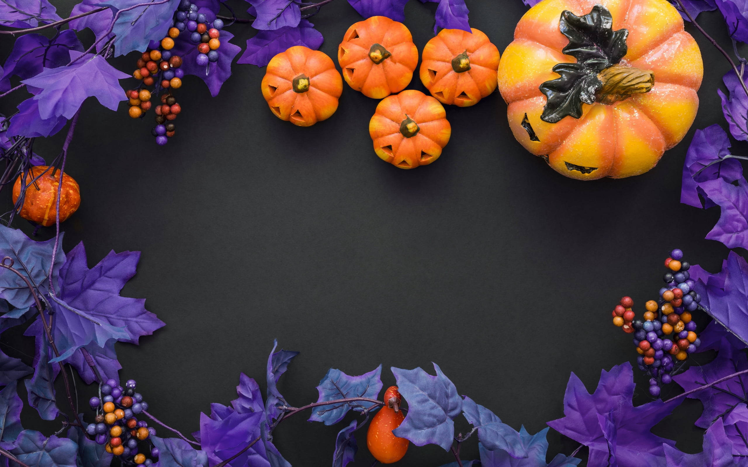 Lila söpö esteettinen Halloween Taustakuvat