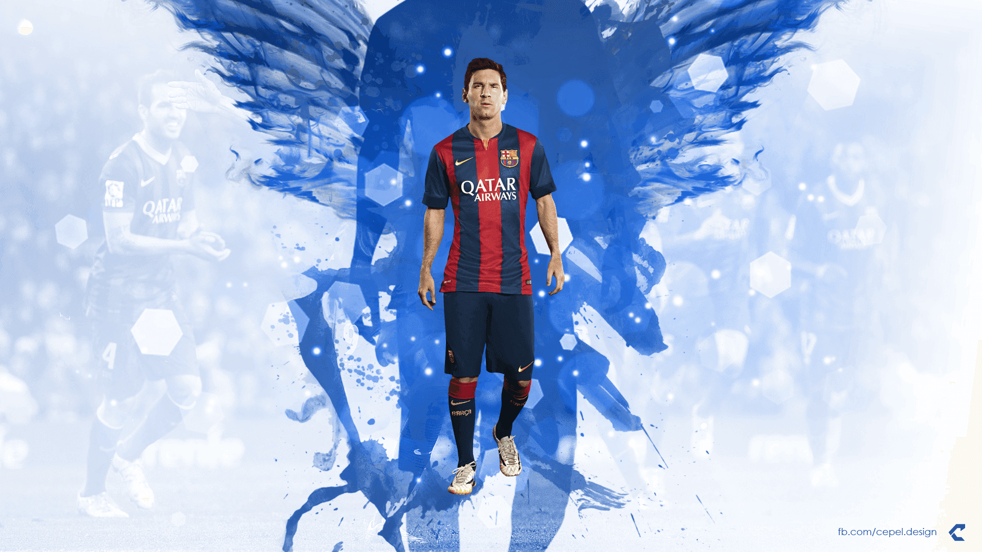 Lionel Messi, Barcelonan ikoni, toiminnassa. Taustakuvat