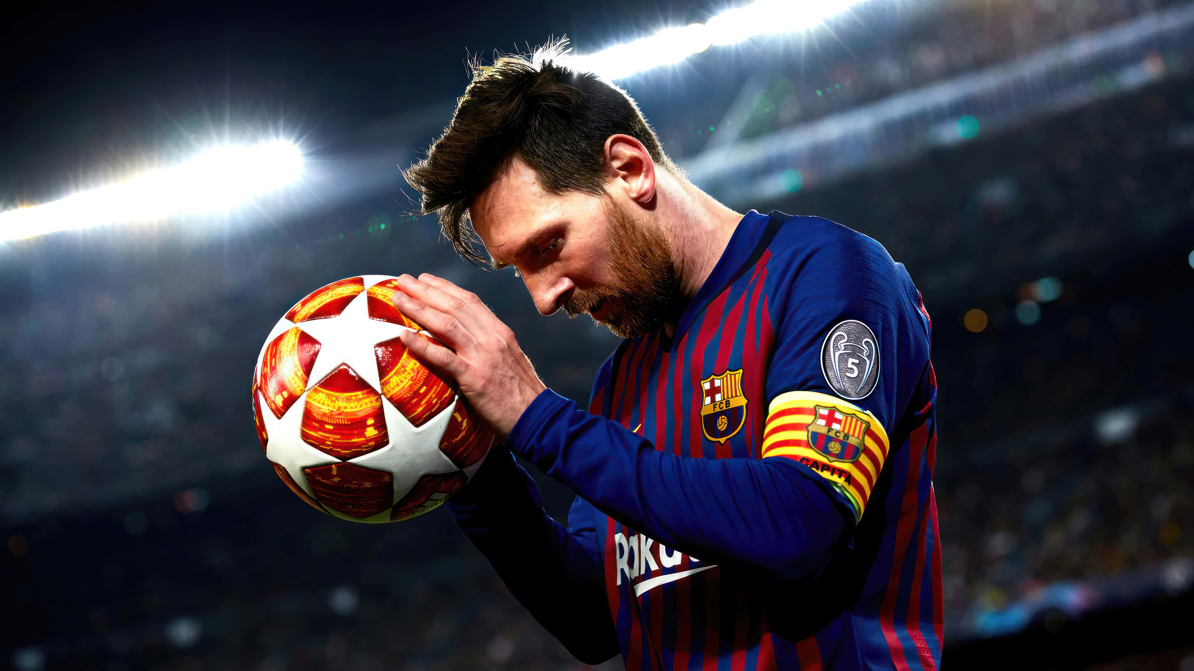 Lionel Messi hallitsee palloa vaivattomasti. Taustakuvat