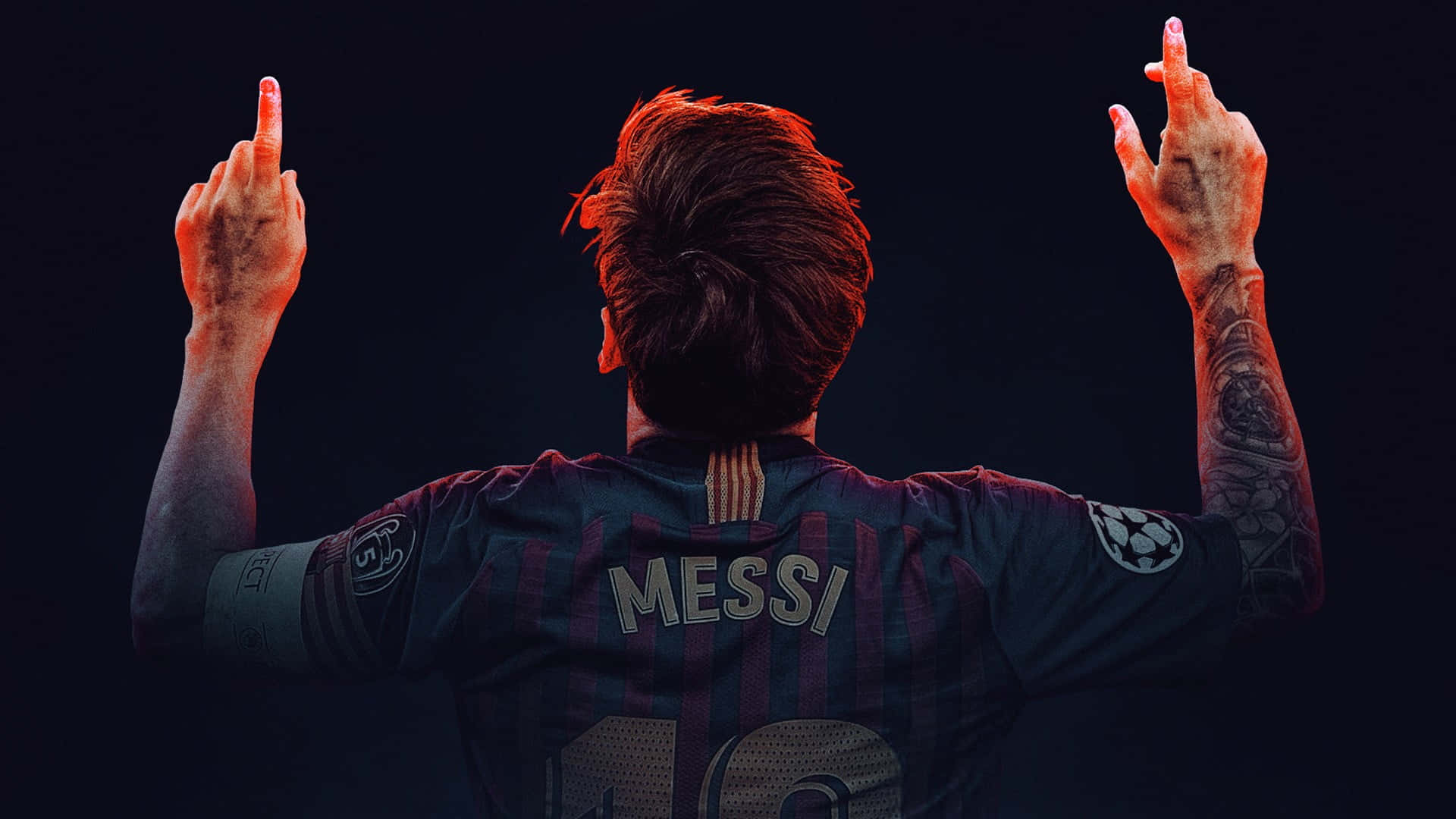 "Lionel Messi jatkaa ennätysten rikkomista potku kerrallaan." Taustakuvat