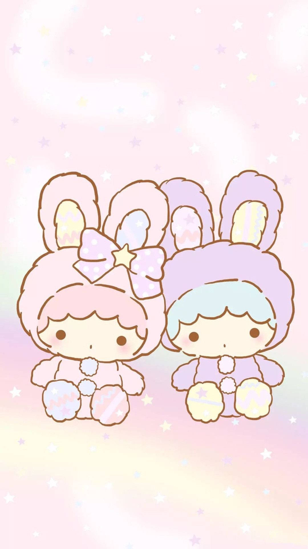Little Twin Stars söpö iPad-taustakuva Taustakuvat