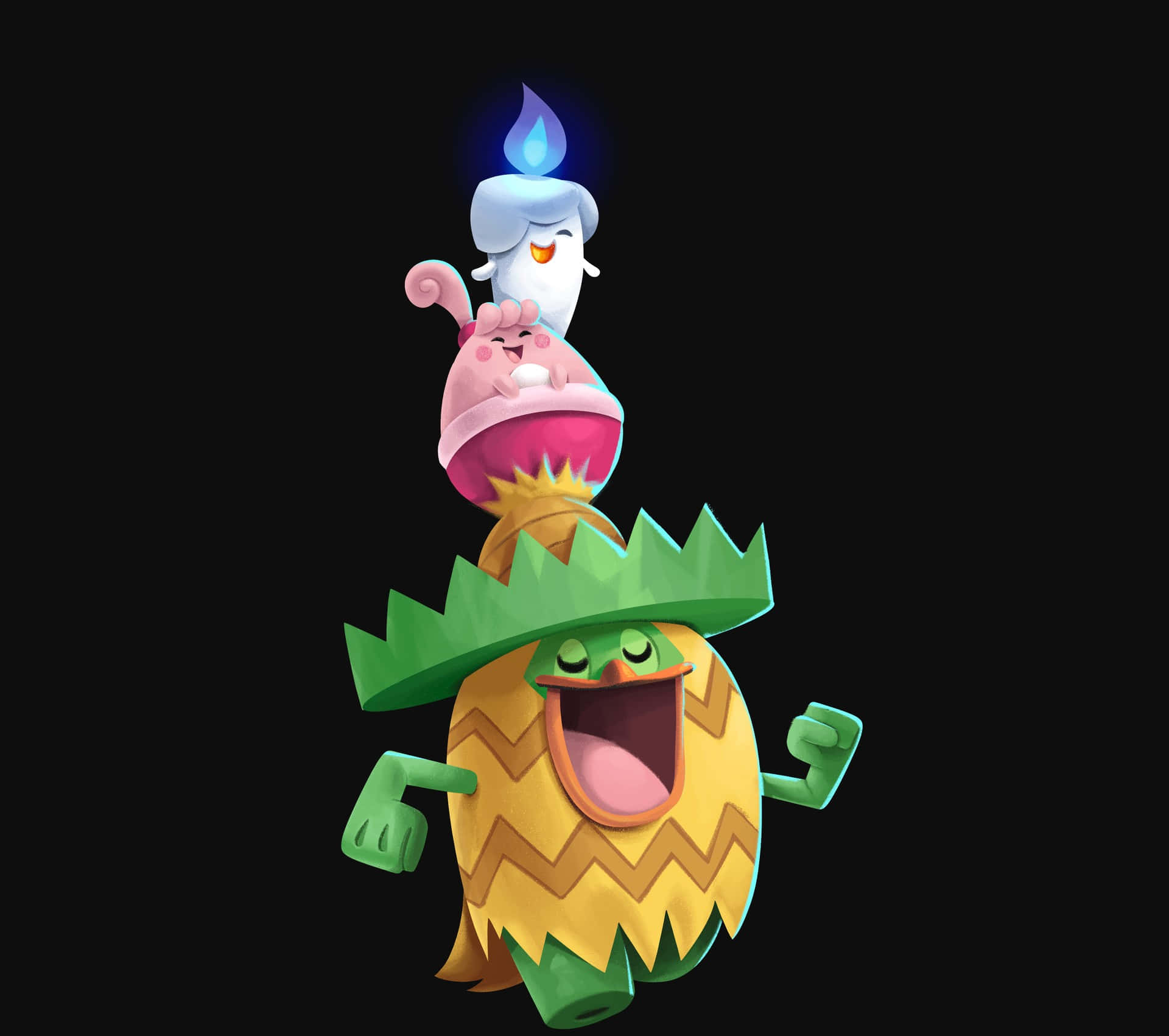 Litwick, Happiny ja Ludicolo Taustakuvat