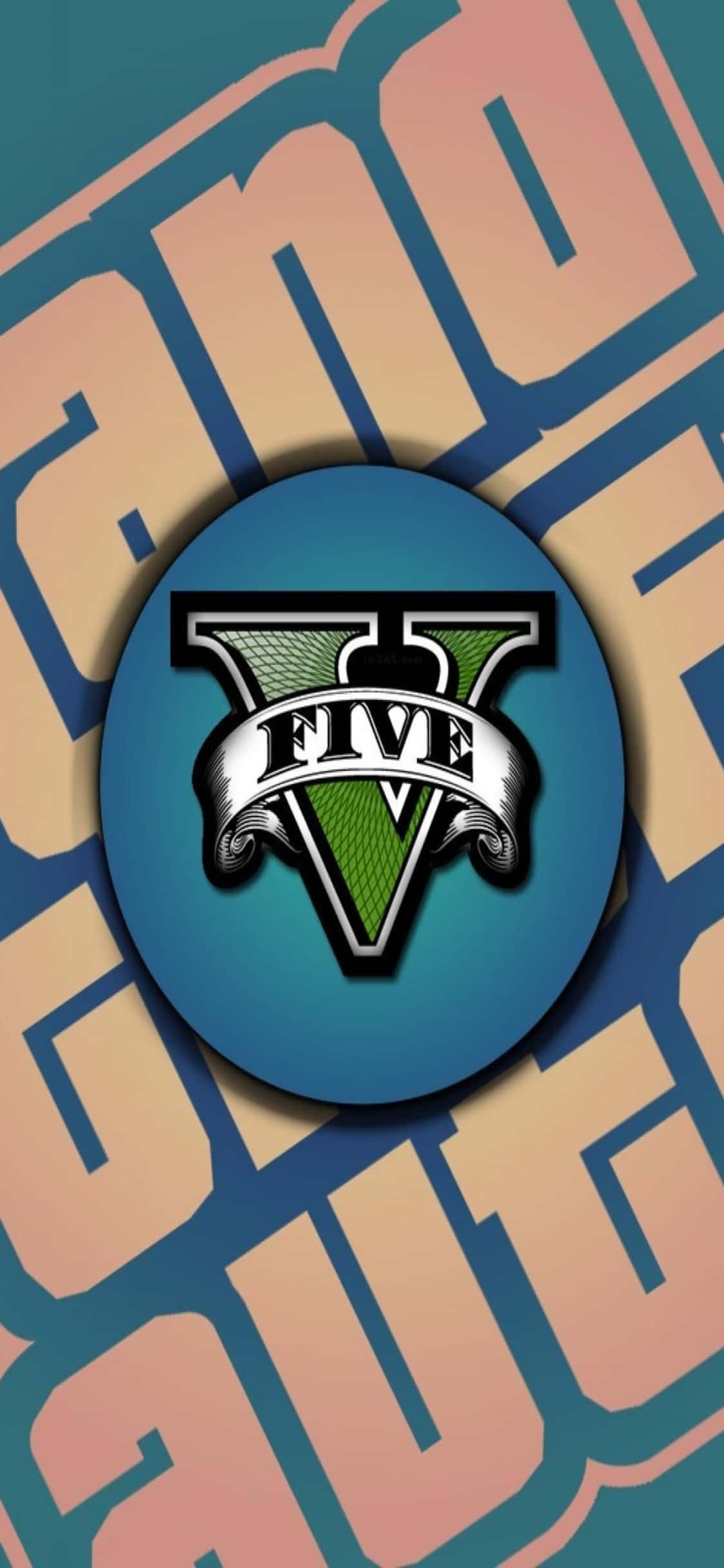 Logo iPhone X Grand Theft Auto V -taustalla Taustakuvat