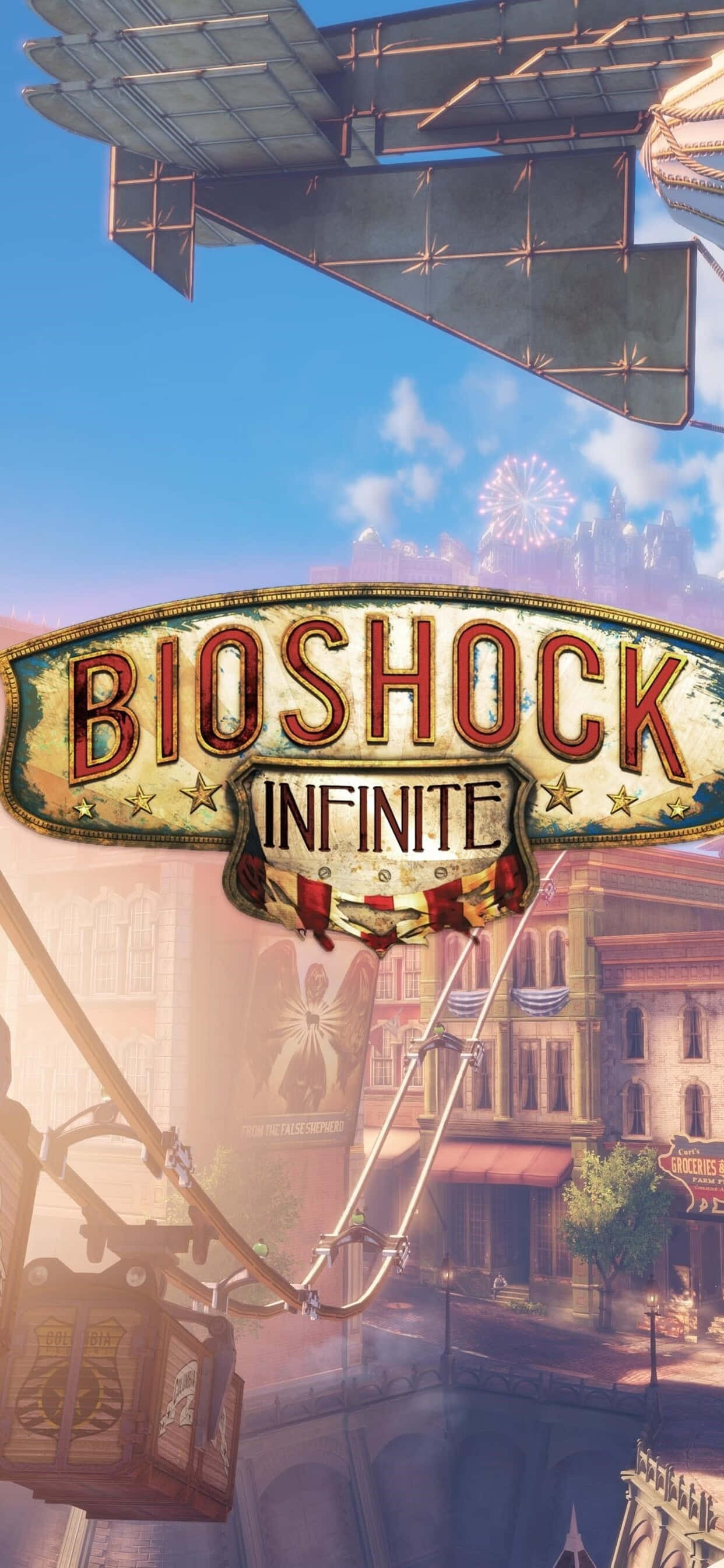 Logo iPhone Xs Max Bioshock Infinite -taustakuva Taustakuvat